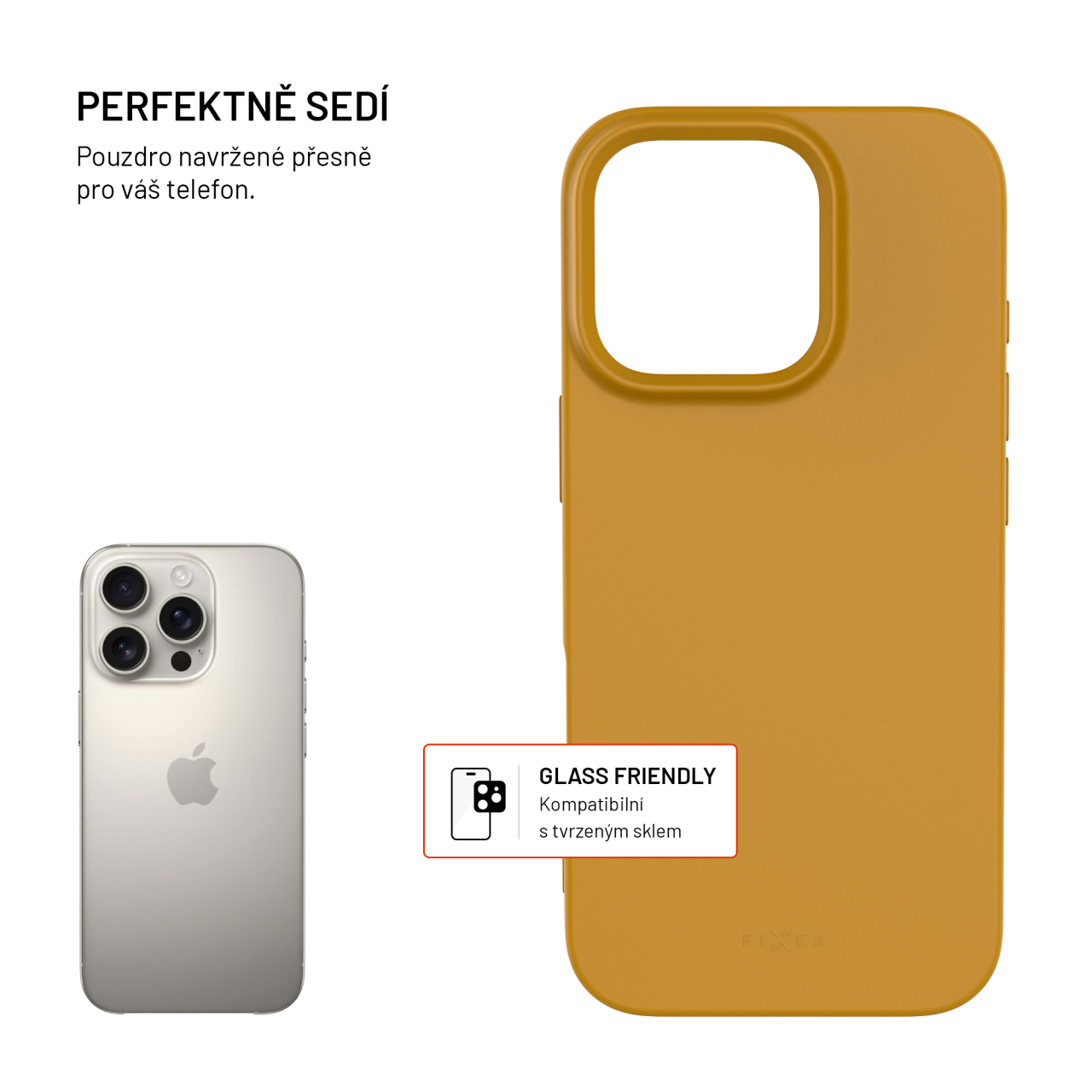 TPU gelový kryt FIXED ReStory pro Apple iPhone 16 Pro, zlatý
