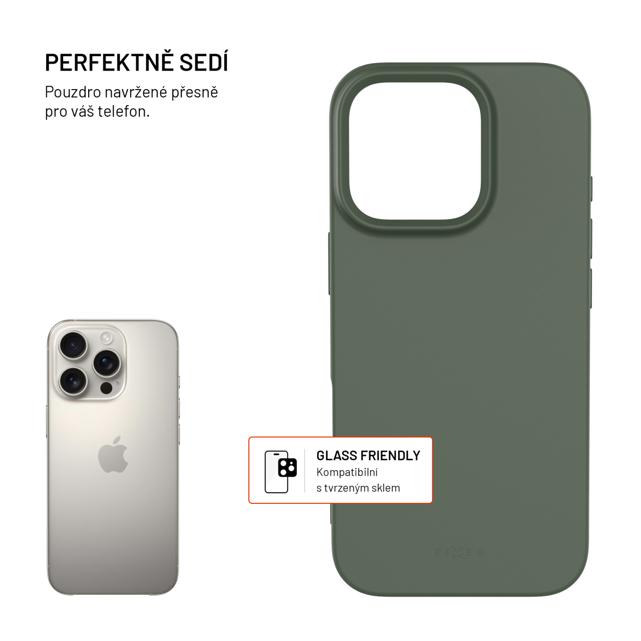 TPU gelový kryt FIXED ReStory pro Apple iPhone 16 Pro, zelený