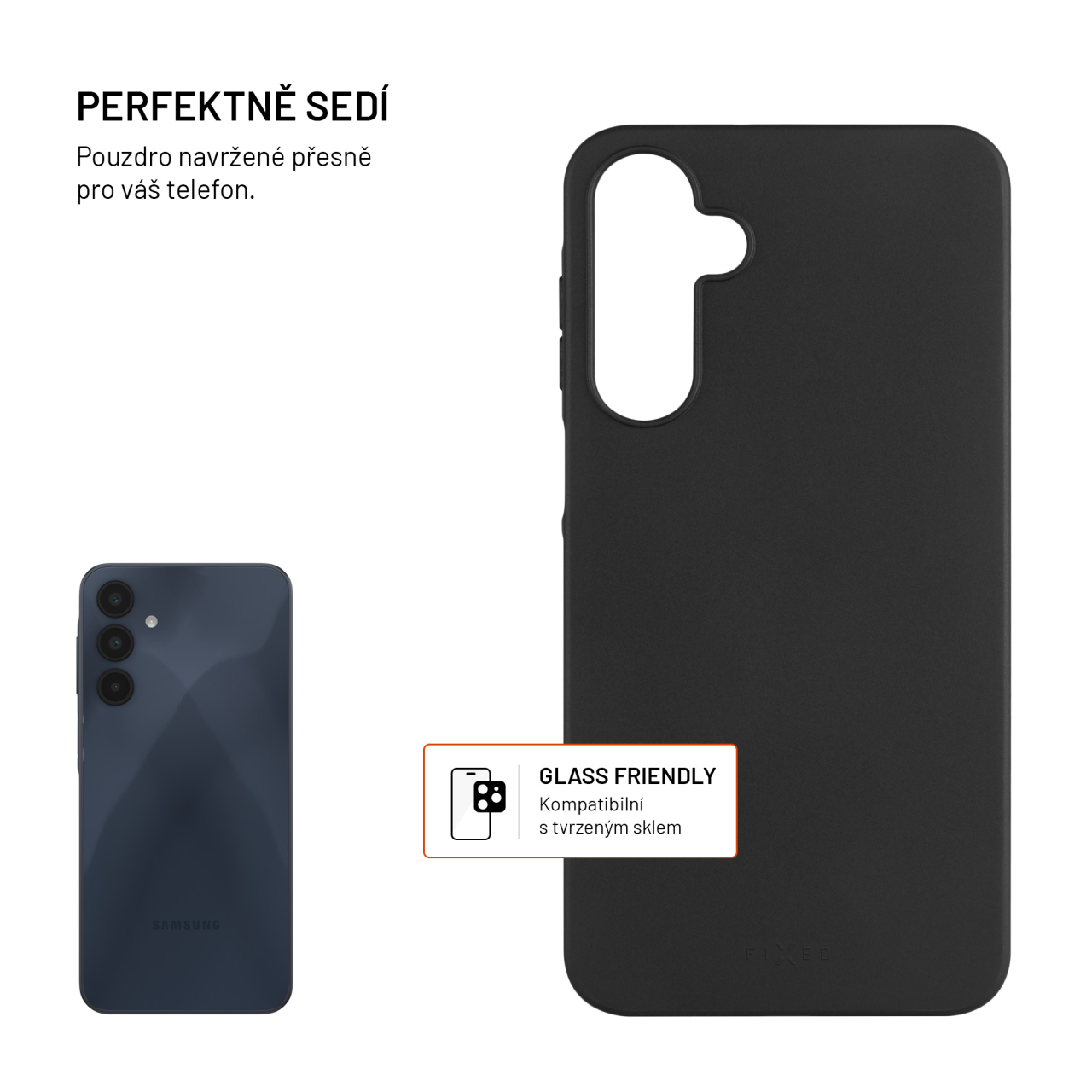 Černý gelový kryt FIXED ReStory Galaxy A16 5G