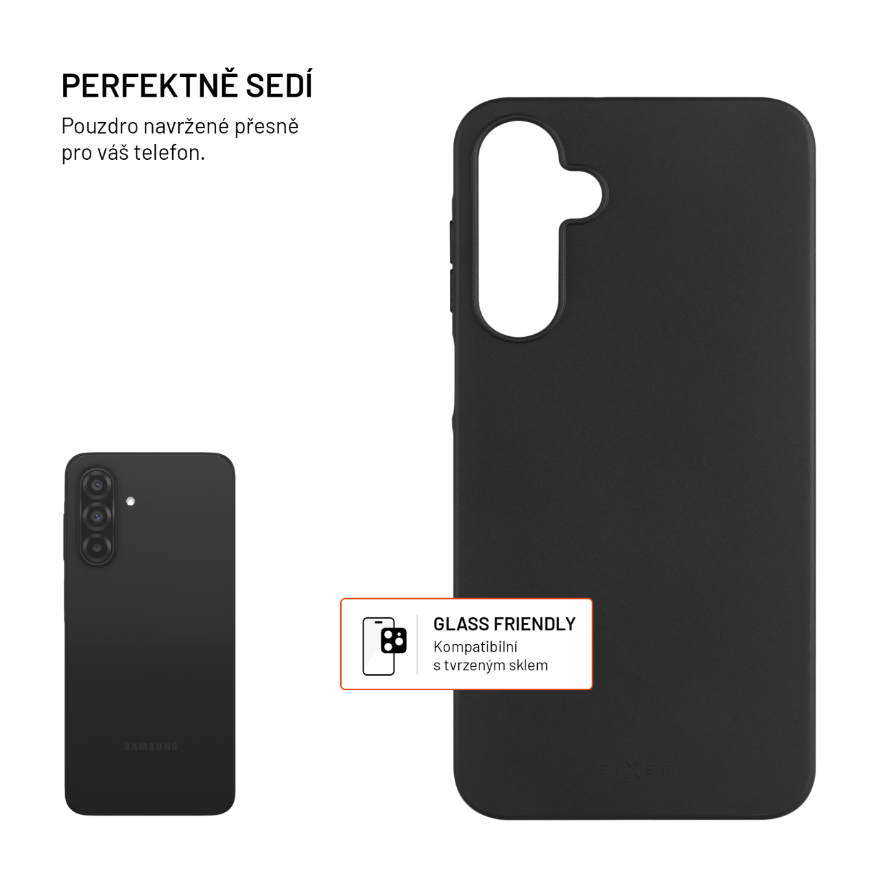 Černý gelový kryt FIXED ReStory Galaxy A26 5G