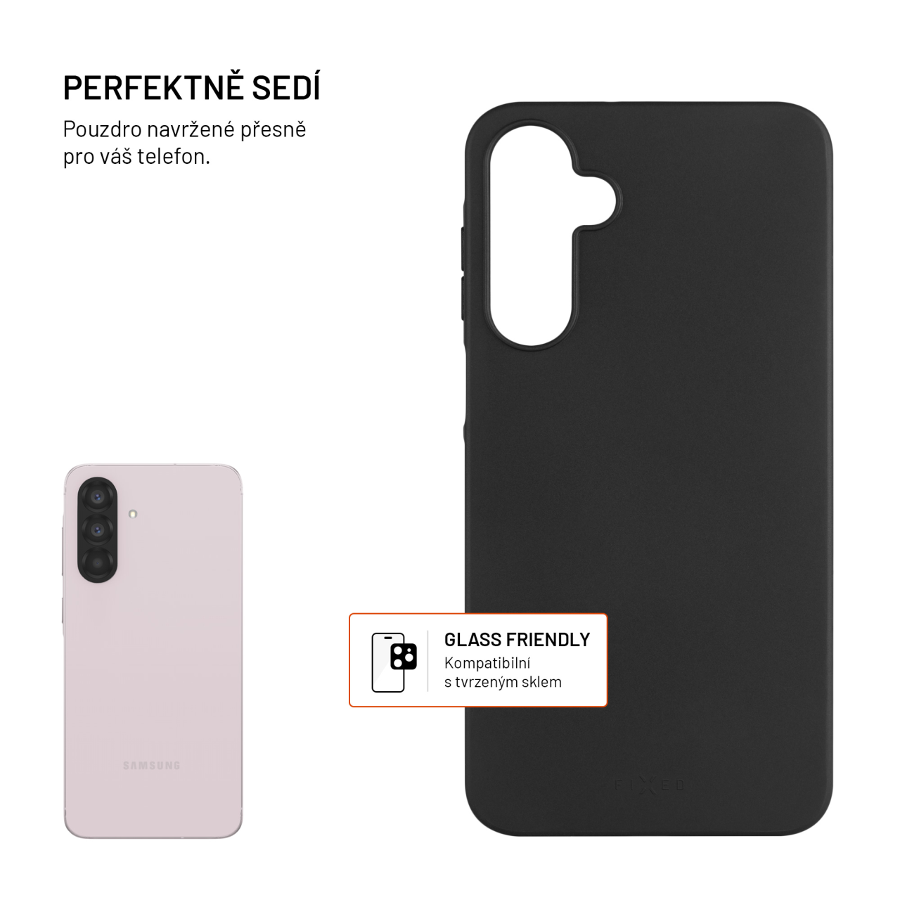 Černý gelový kryt FIXED ReStory Galaxy A56 5G