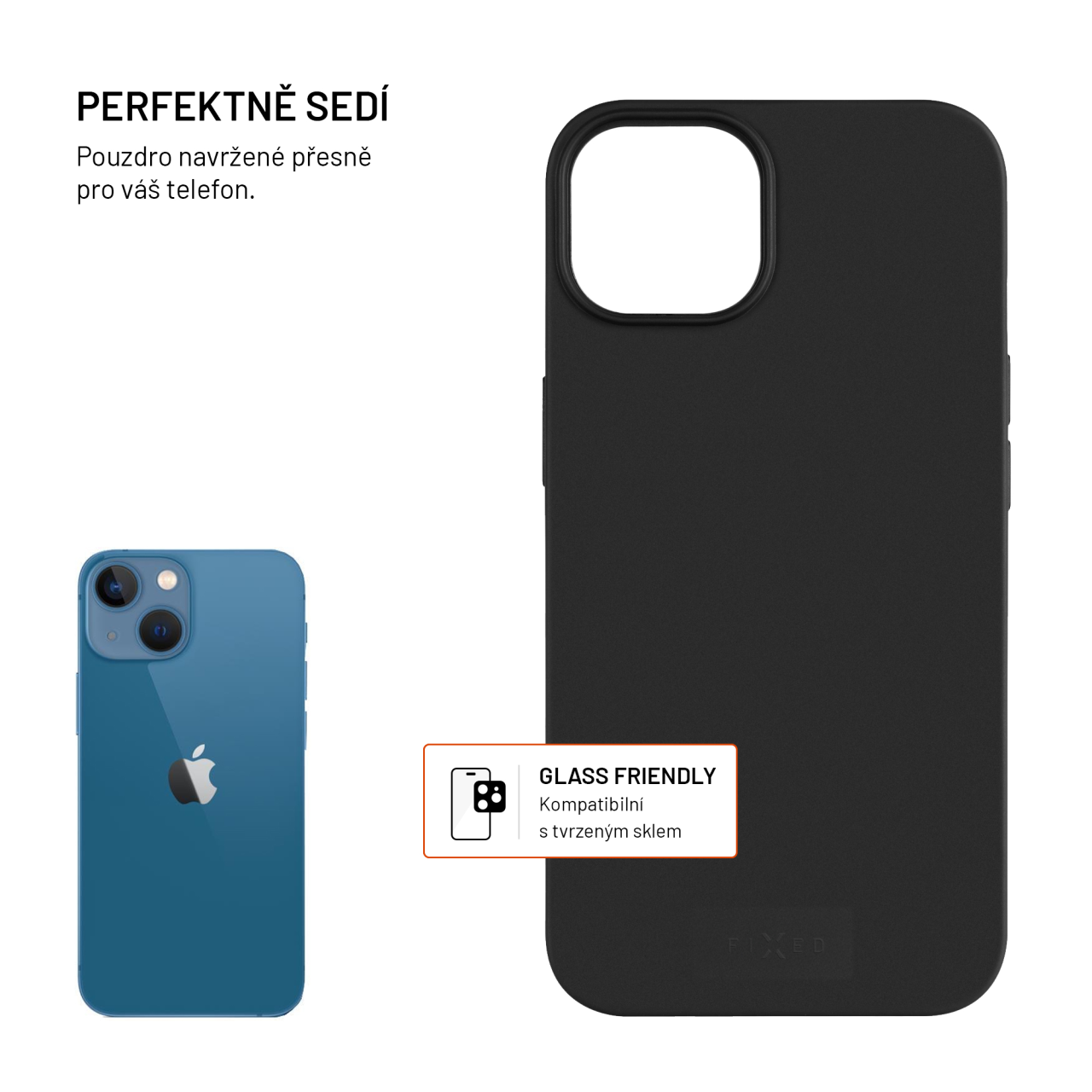 Černý gelový kryt FIXED ReStory iPhone 13