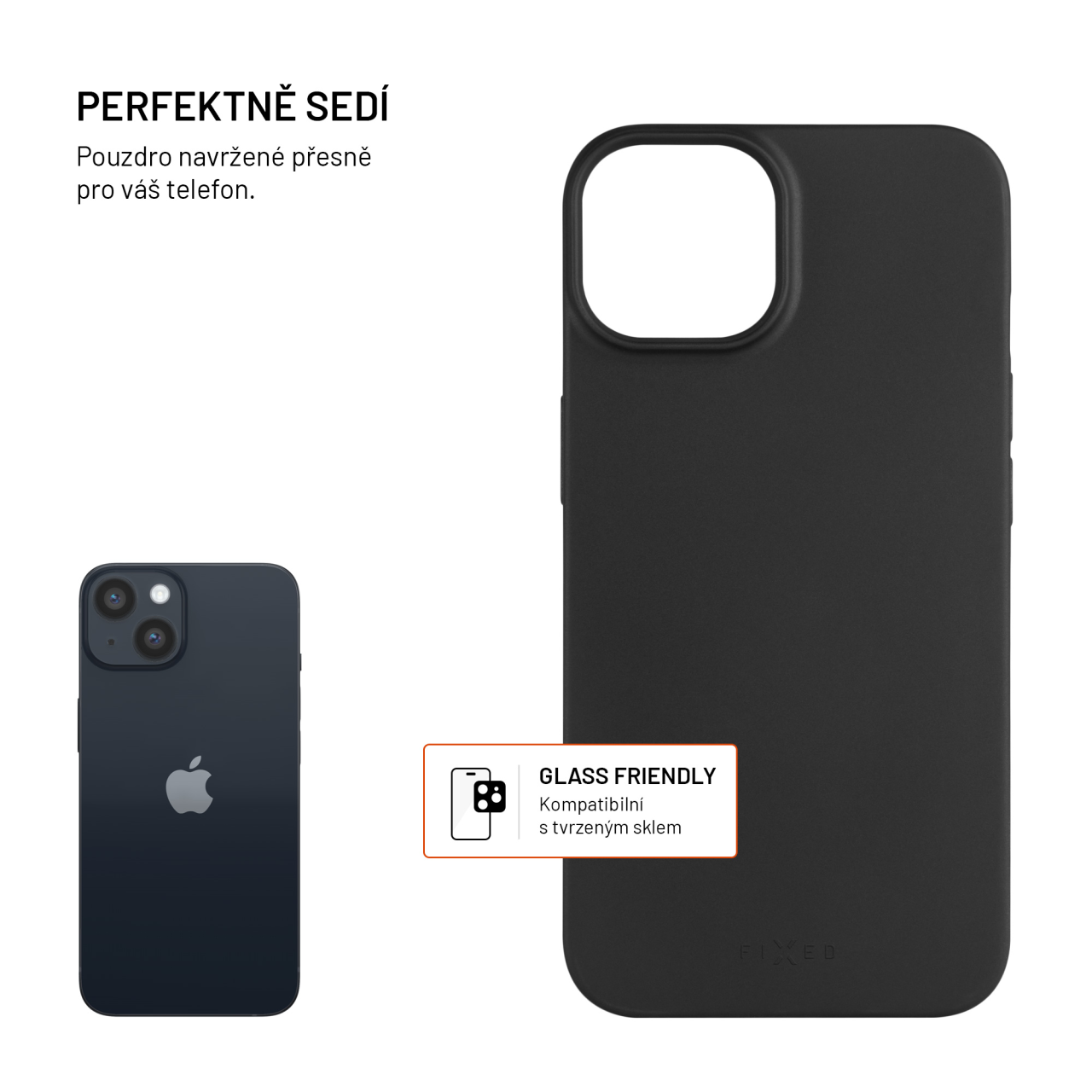 Černý gelový kryt FIXED ReStory iPhone 14