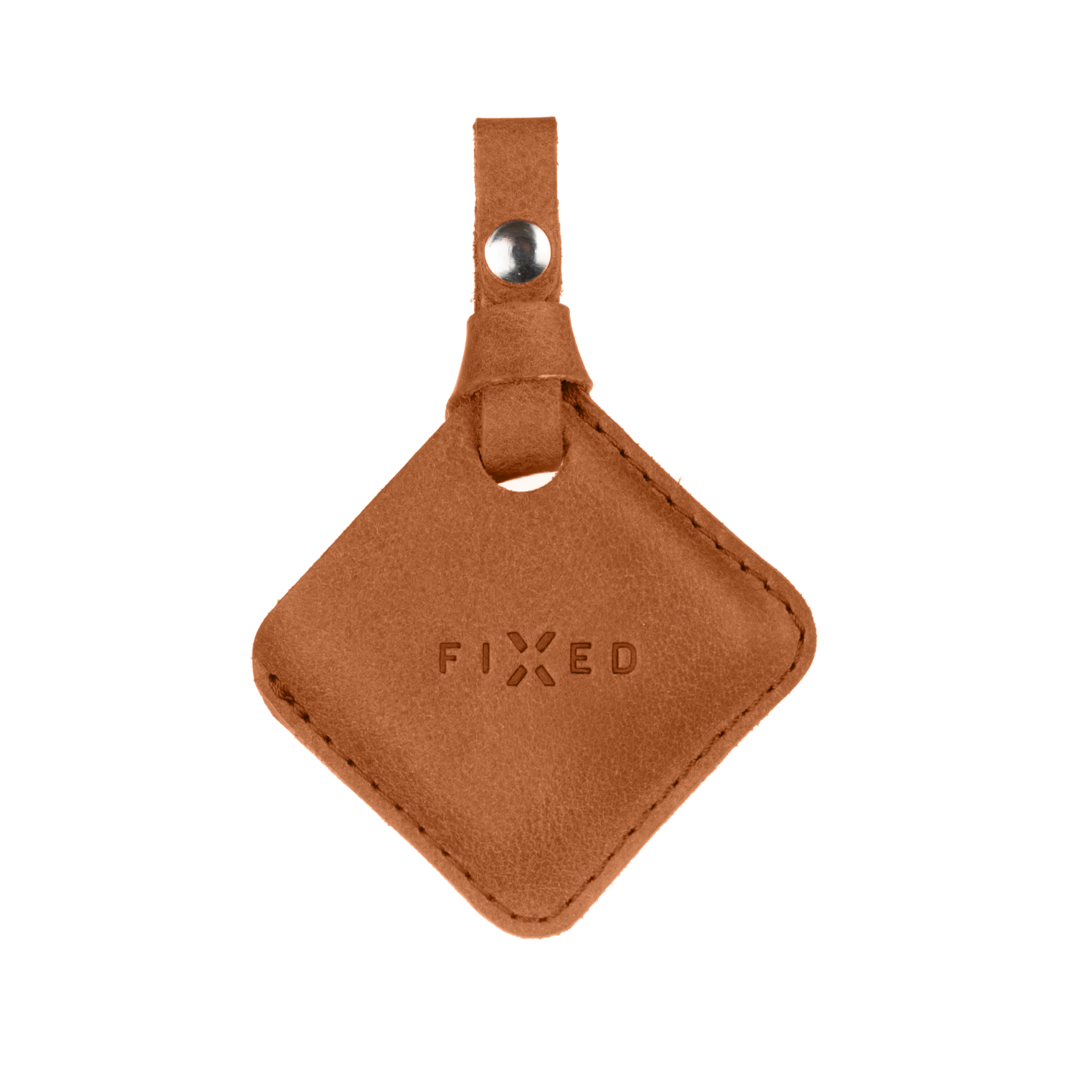 FIXED Pouzdro Case for Tag z pravé hovězí kůže s Tagem, hnědé