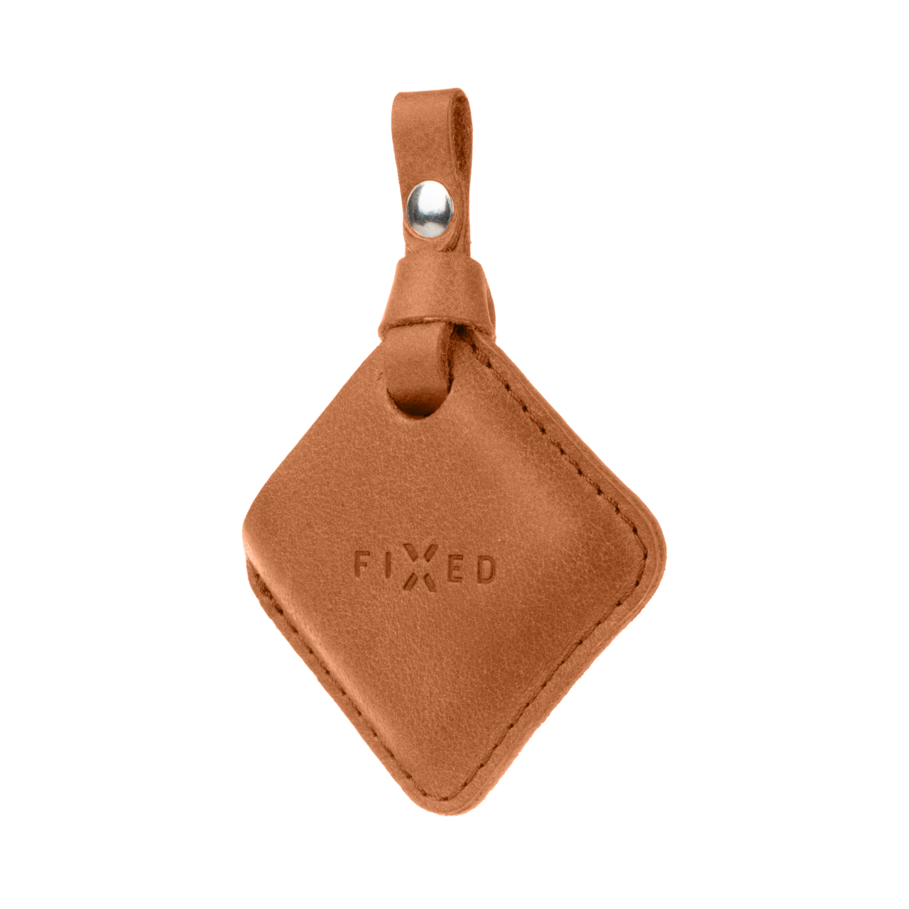 FIXED Pouzdro Case for Tag z pravé hovězí kůže s Tagem, hnědé