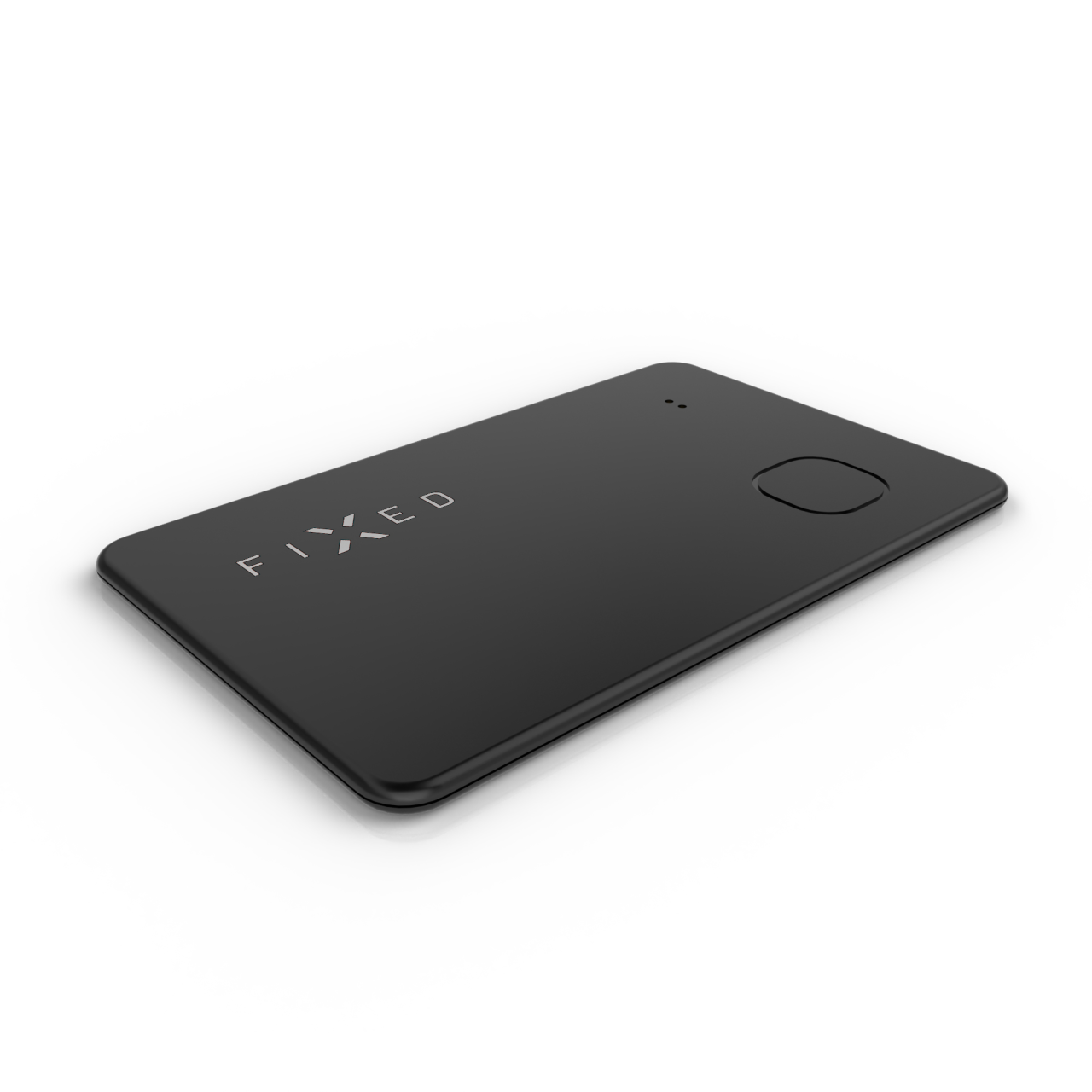 FIXED Smart tracker Tag Card s podporou Find My, bezdrátové nabíjení, černý