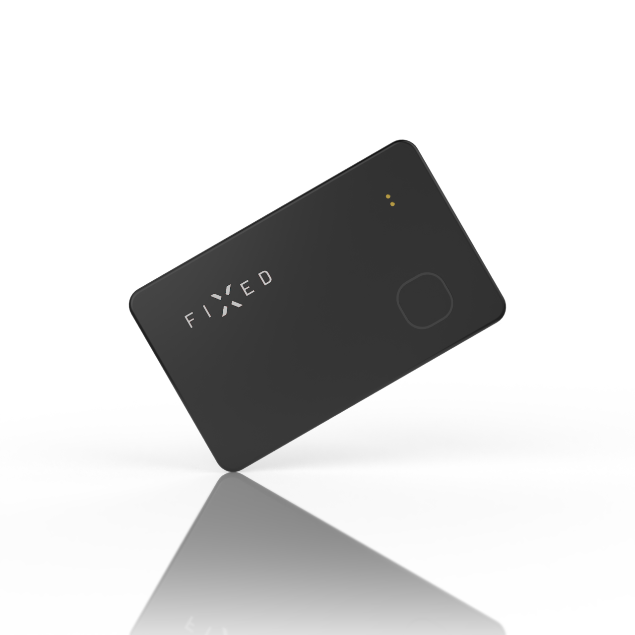 FIXED Smart tracker Tag Card s podporou Find My, bezdrátové nabíjení, černý