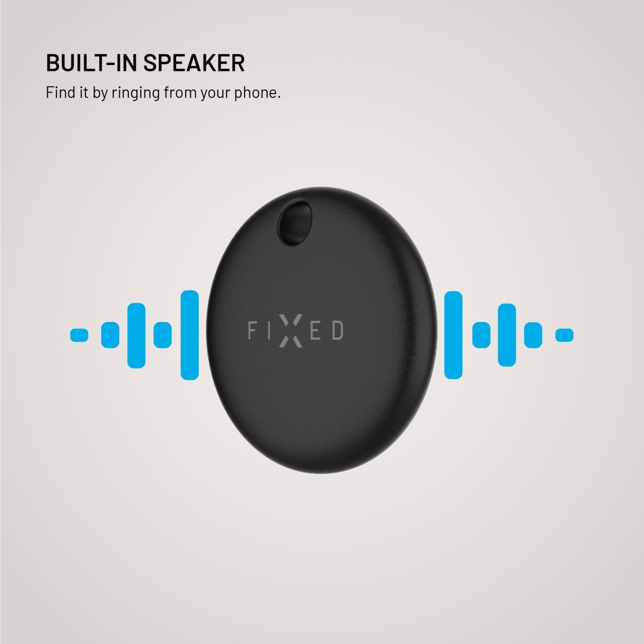 Smart tracker FIXED tag dual s podporou find my a find hub, černý