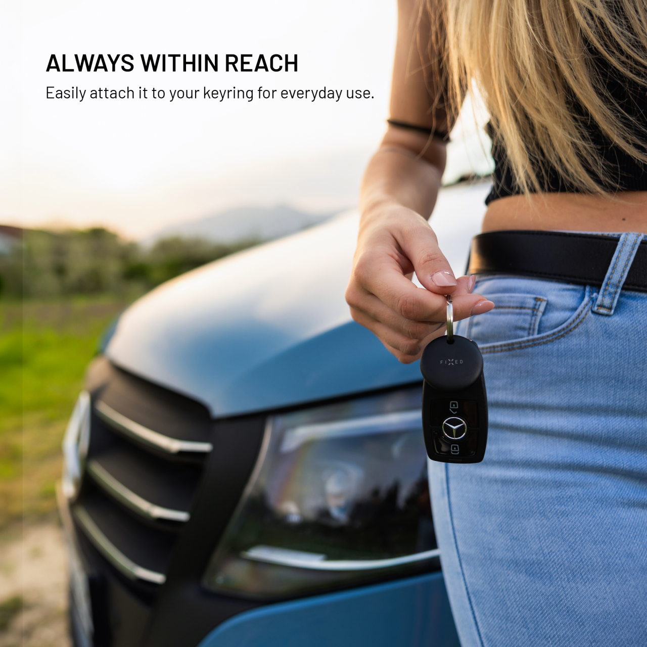 Smart tracker FIXED tag dual s podporou find my a find hub, černý