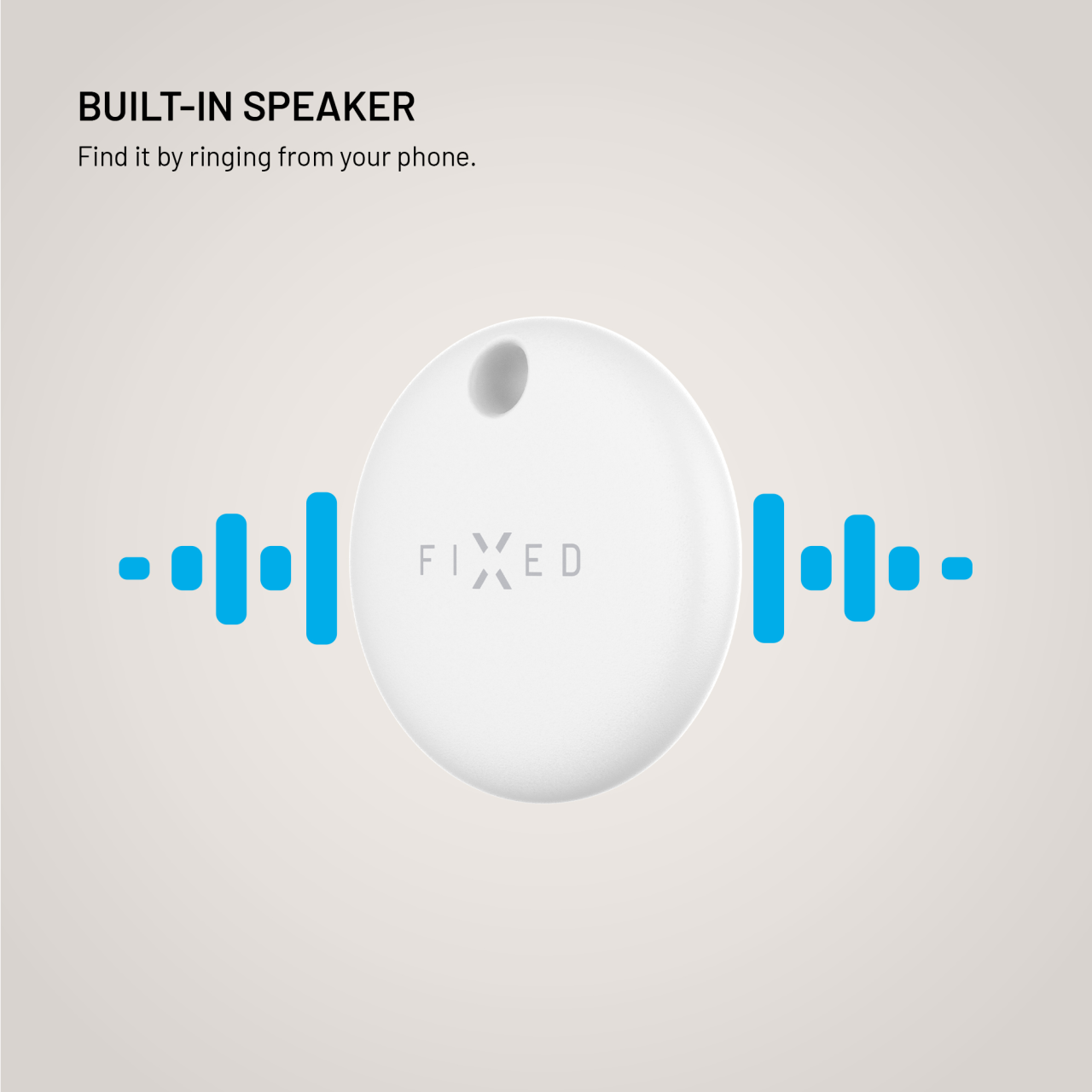 Smart tracker FIXED Tag Dual s podporou Find My a Find Hub, bílý