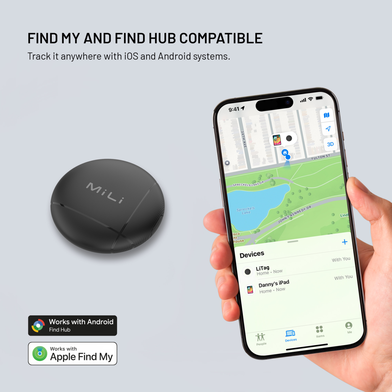 Smart tracker FIXED LiTag - černý