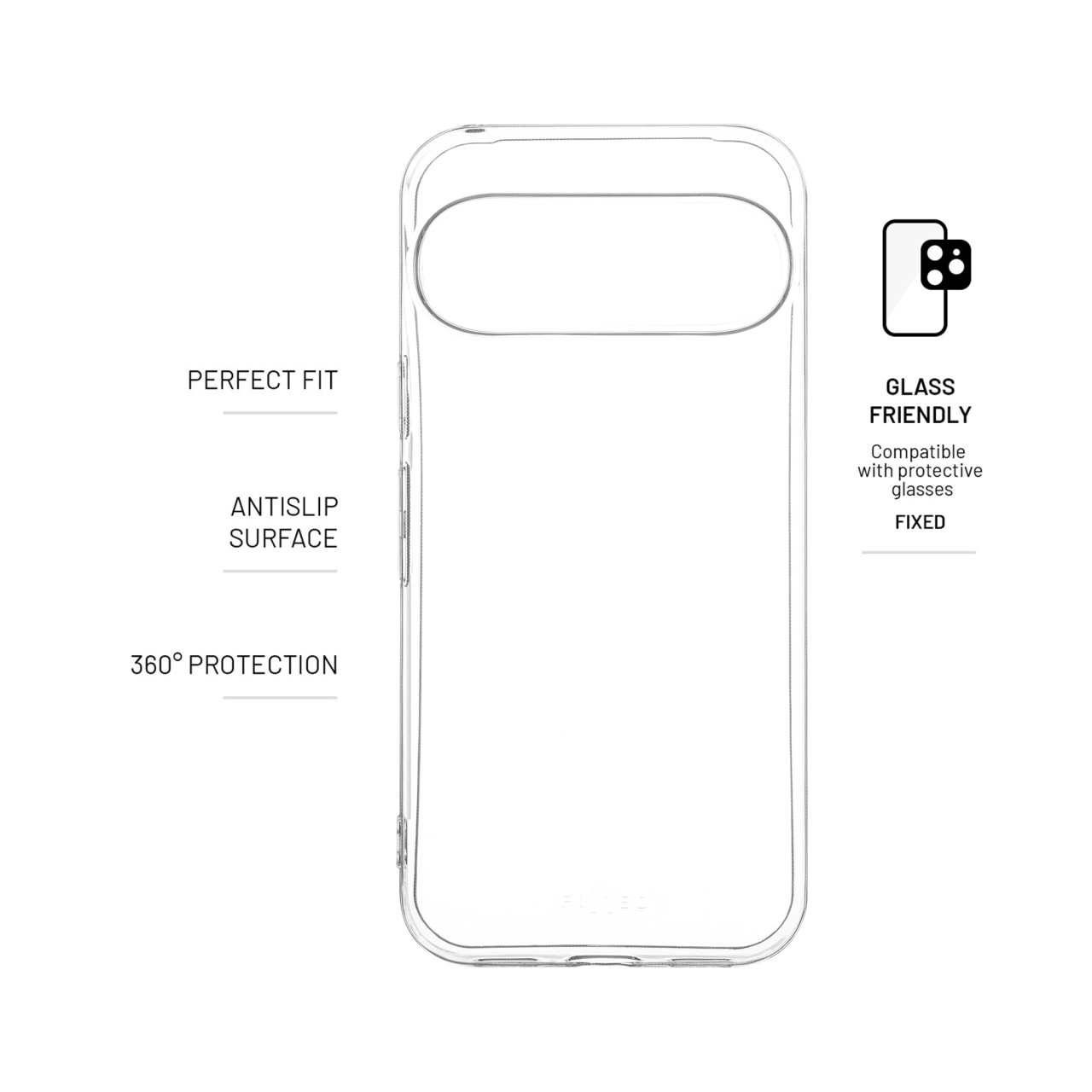 TPU gelový kryt FIXED Story Pixel 10/10 Pro 5G – čirý