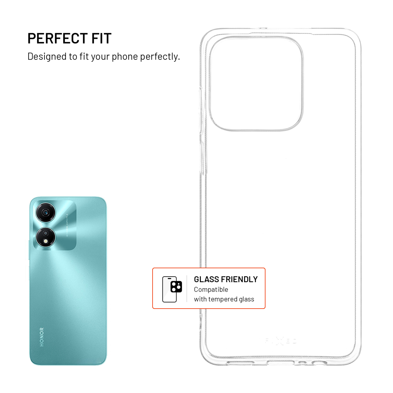 TPU gelový kryt FIXED Story pro Honor X5c Plus 4G, čirý