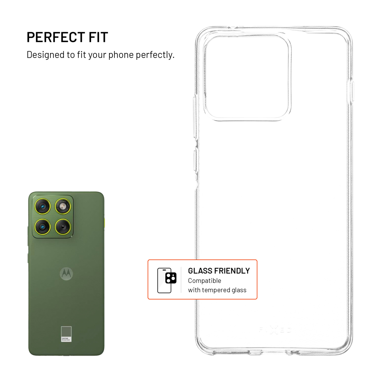 TPU gelový kryt FIXED Story pro Motorola Edge 70, čirý
