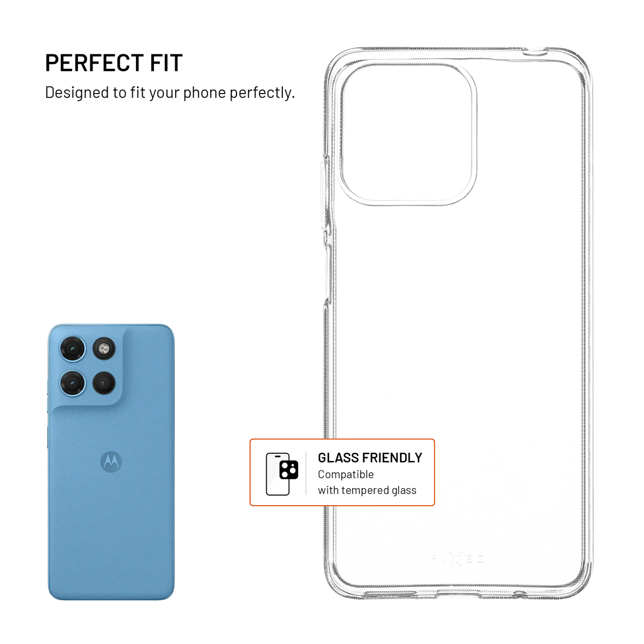 Kryt na mobil Moto G17 FIXED Story čirý