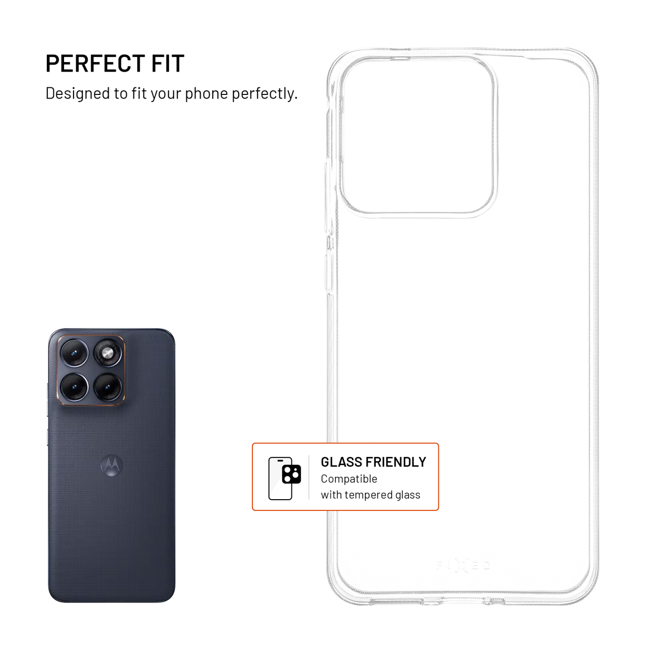 Tpu gelový kryt FIXED Story pro Motorola Moto 70 fusion, čirý