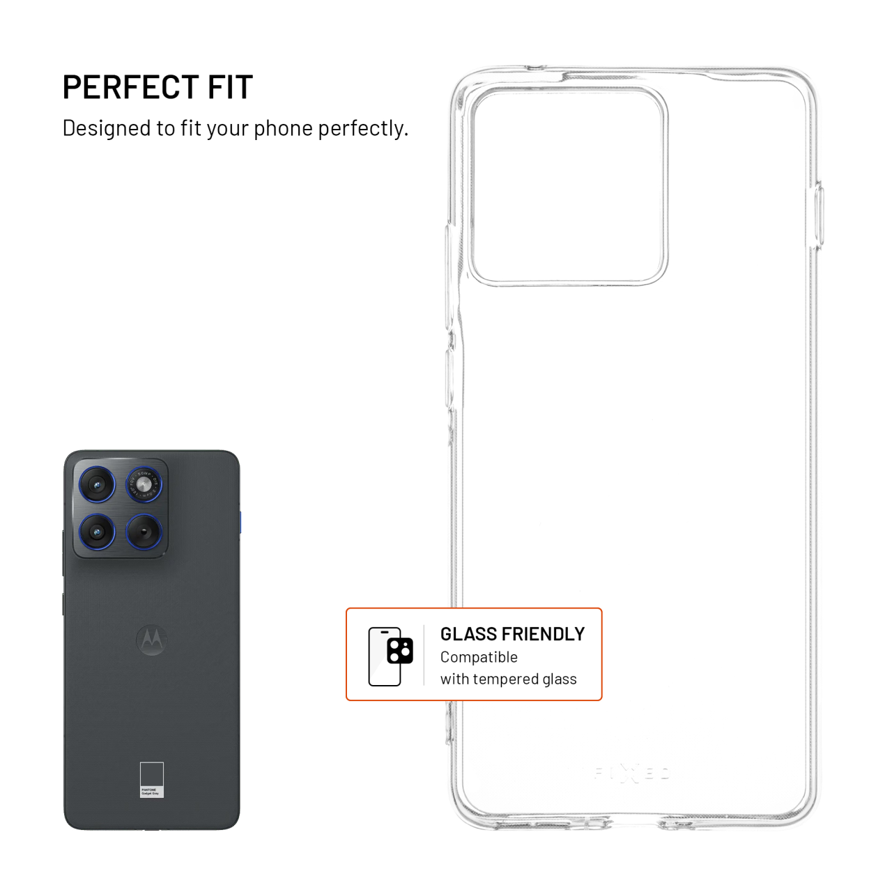 Tpu gelový kryt FIXED Story pro Motorola Moto 70, čirý