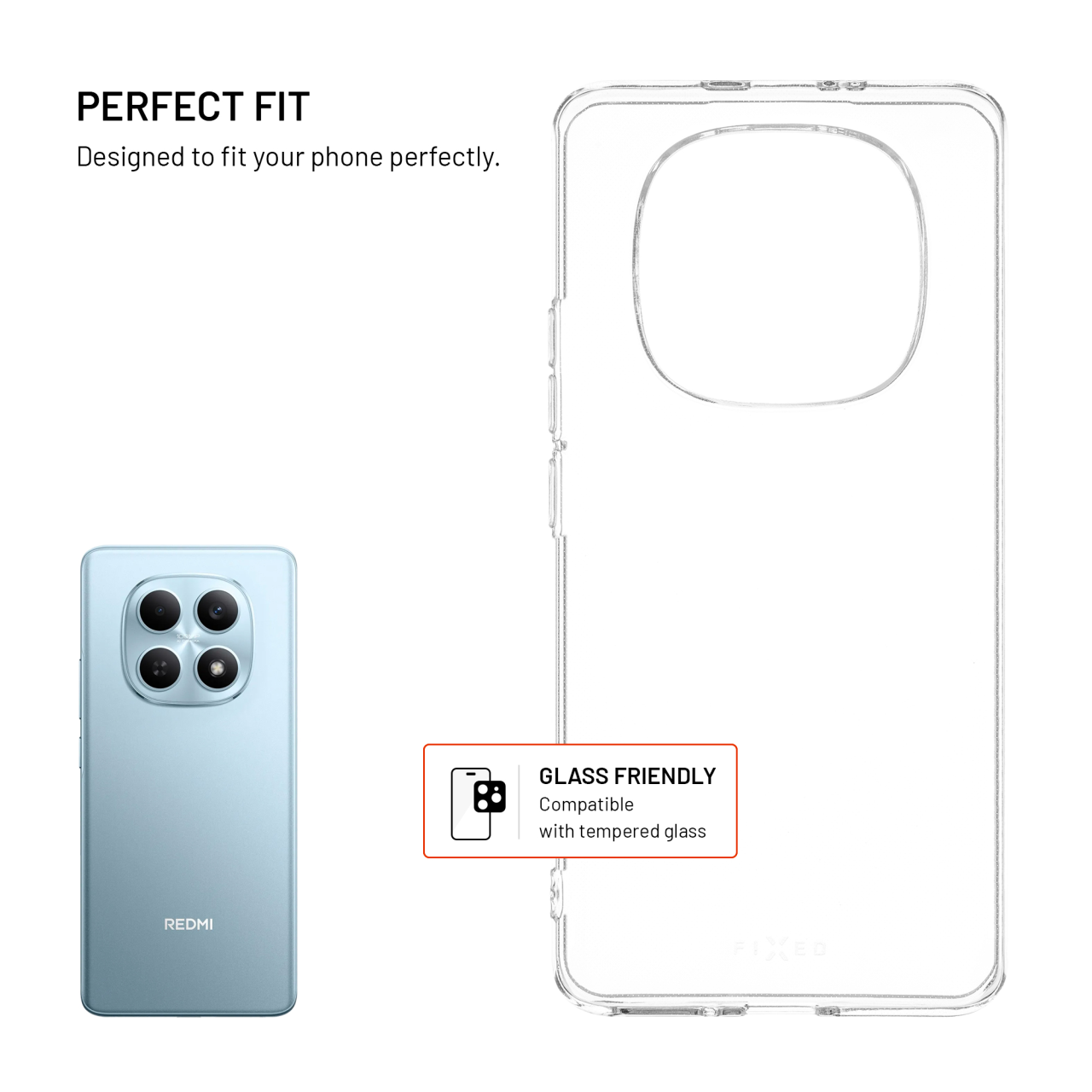 TPU gelový kryt FIXED Story AntiUV pro Xiaomi Redmi Note 15 4G, čirý