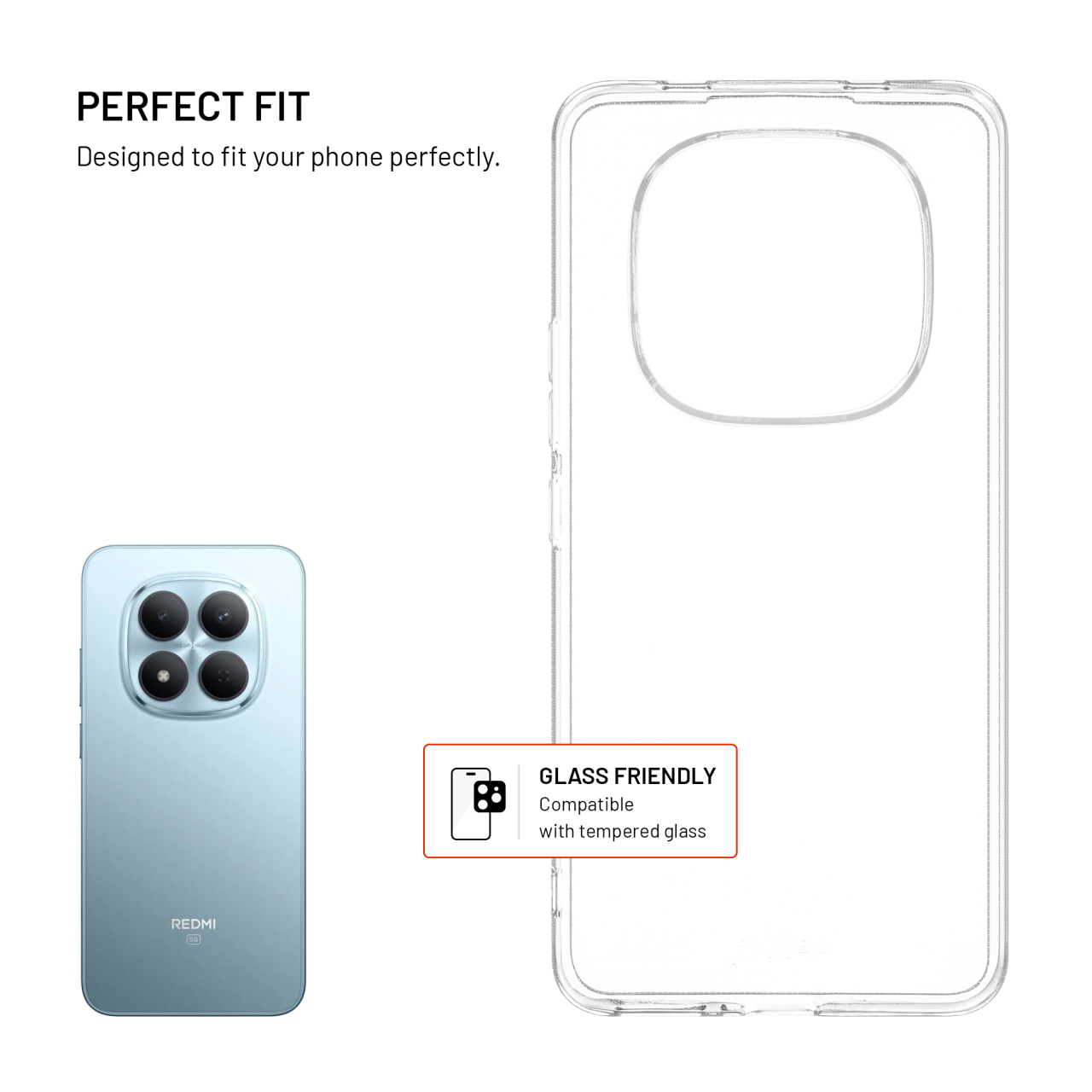 TPU gelový kryt FIXED Story AntiUV pro Xiaomi Redmi Note 15 Pro 4G, čirý