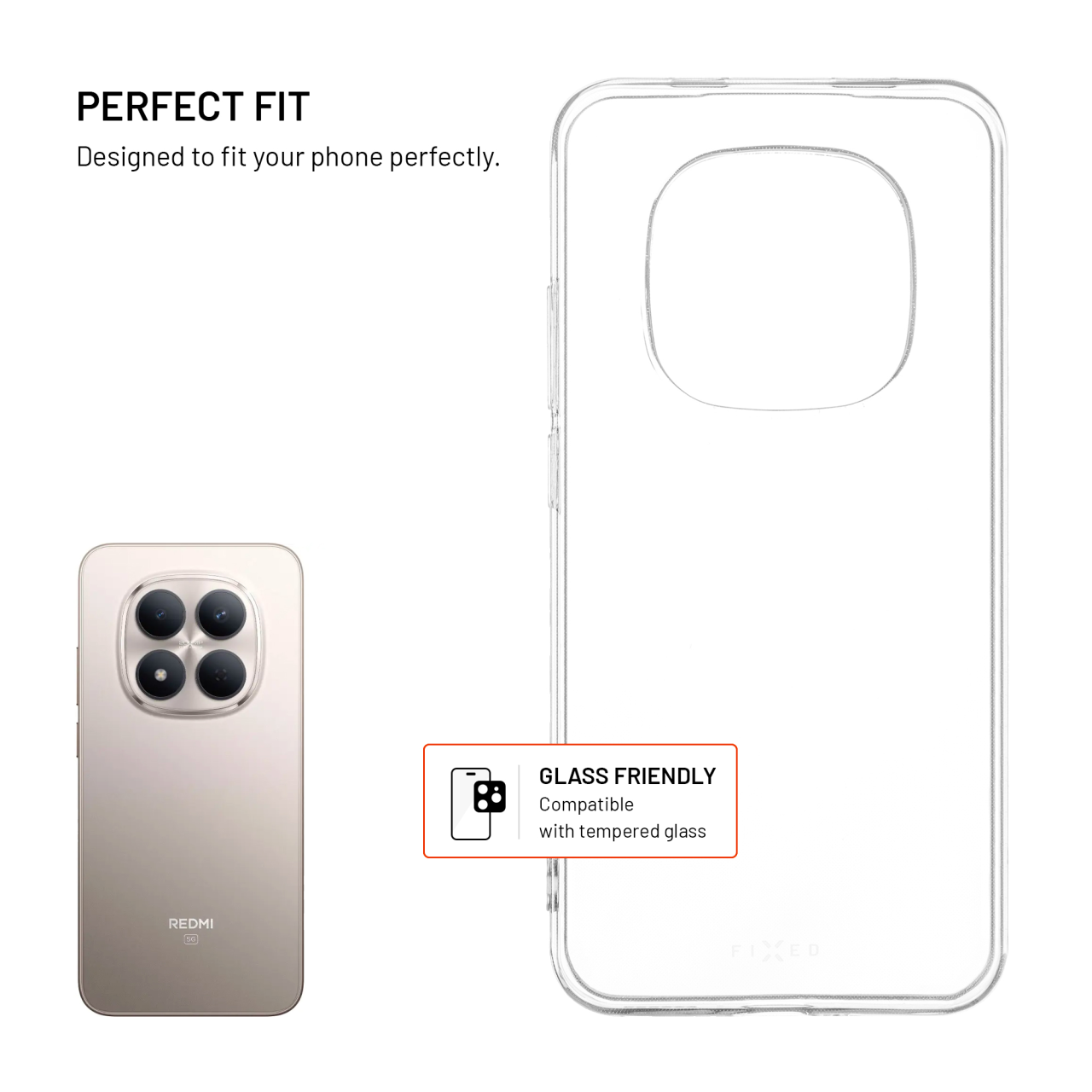 TPU kryt FIXED Story AntiUV Xiaomi Redmi Note 15 Pro 5G – čirý
