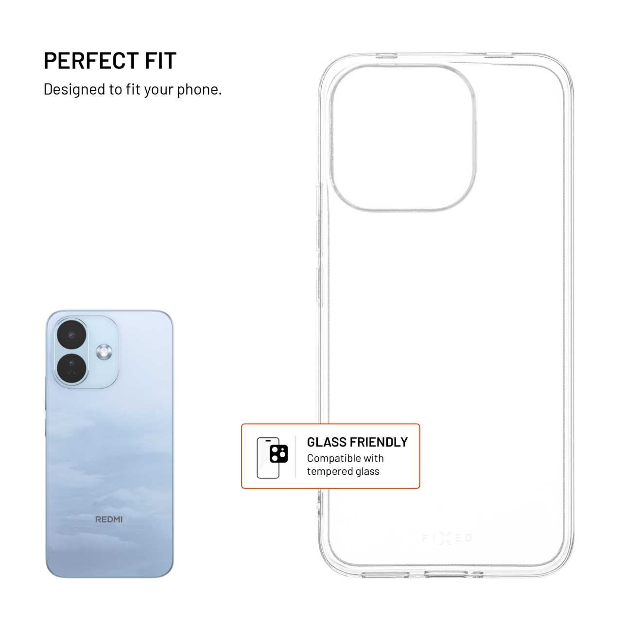 Průhledný silikonový kryt na mobil Xiaomi Redmi Note 17 Pro 5G - Fixed Story AntiUV