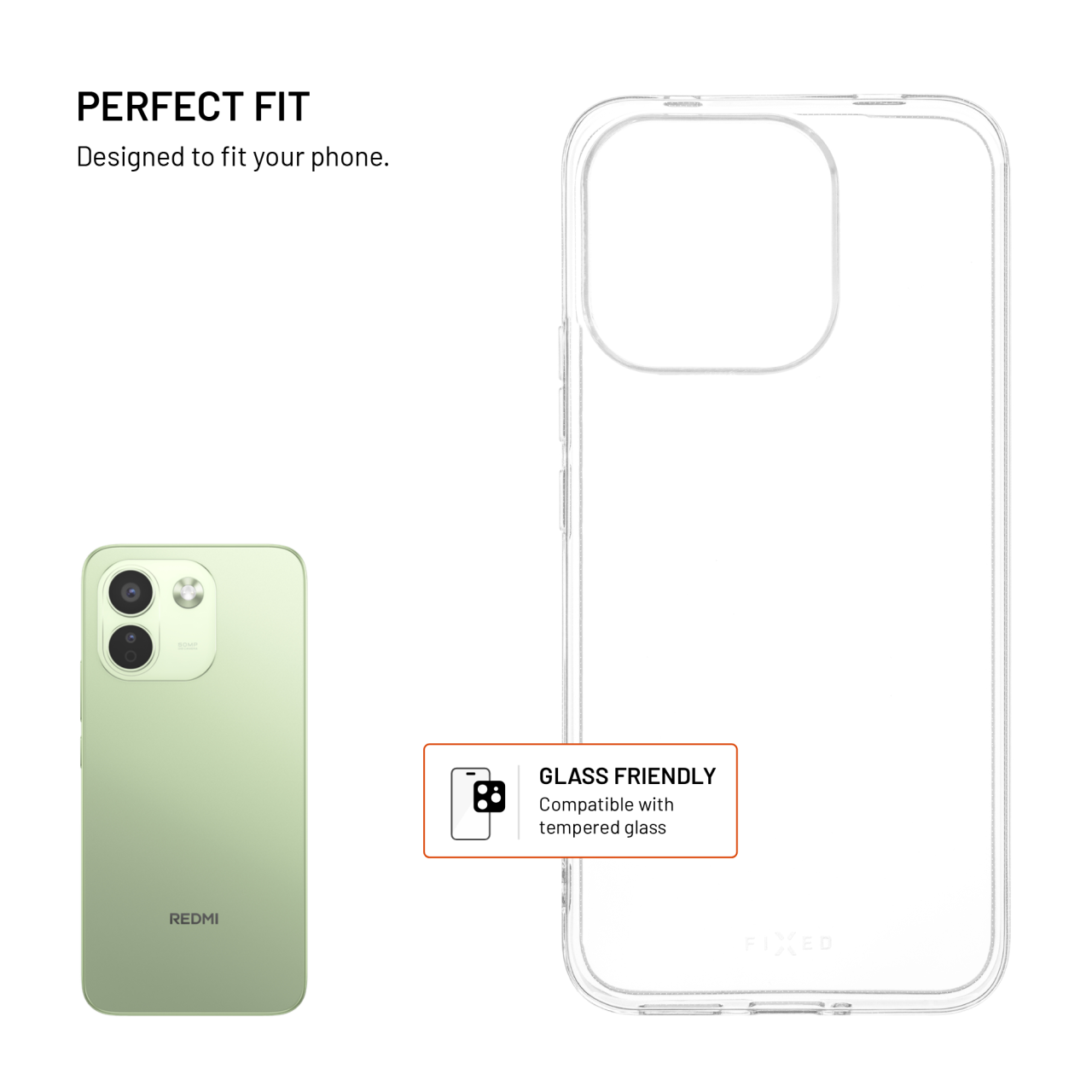 Průhledný silikonový kryt na mobil Xiaomi Redmi Note 17 Pro Max 5G - Fixed Story AntiUV