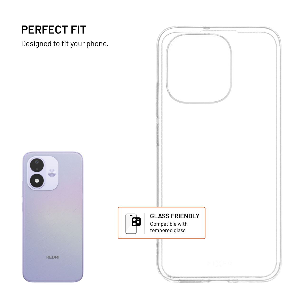 Průhledný silikonový kryt na mobil Xiaomi Redmi Note 17 5G - Fixed Story AntiUV