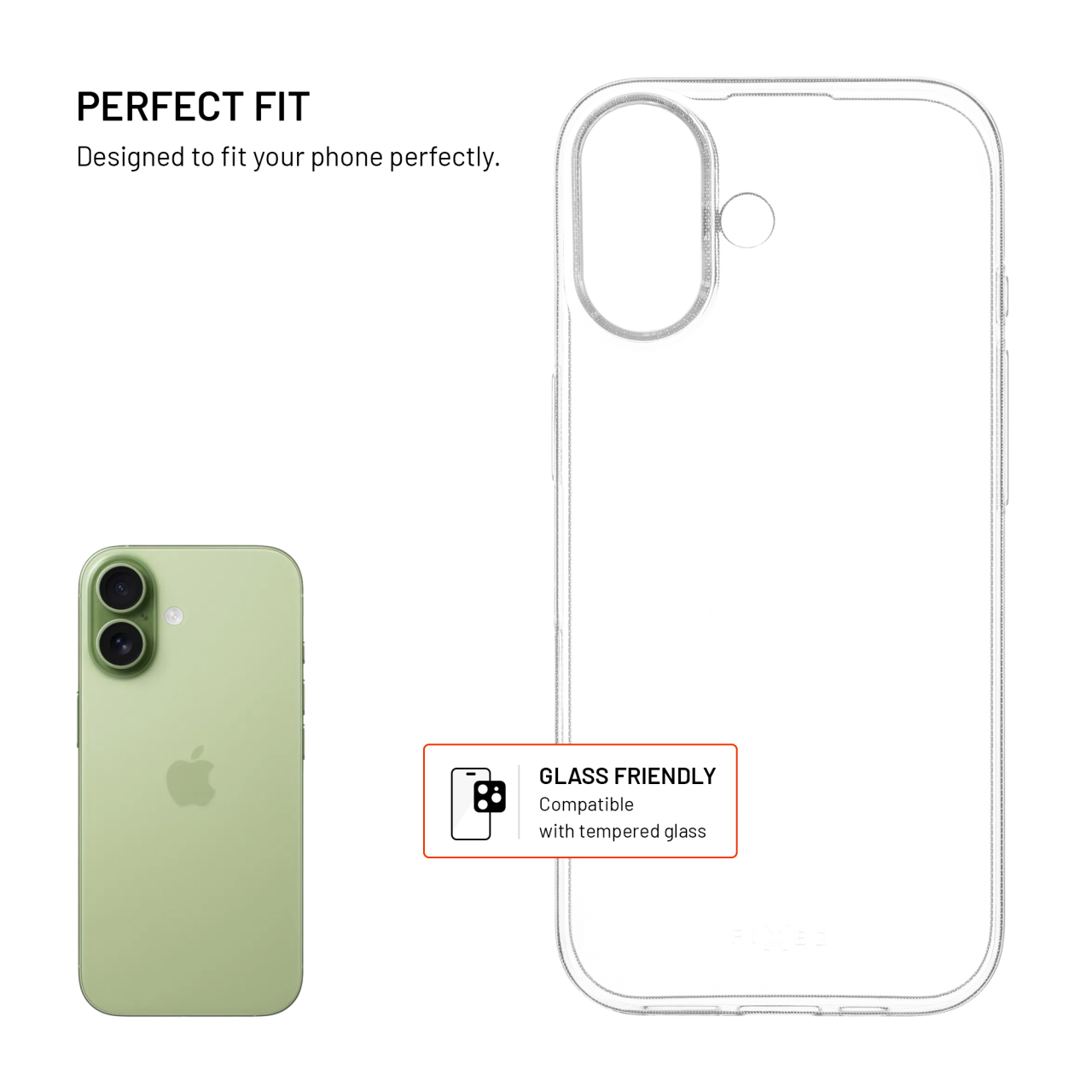 FIXED Story Slim iPhone 17 – čirý ultratenký kryt 0,6 mm