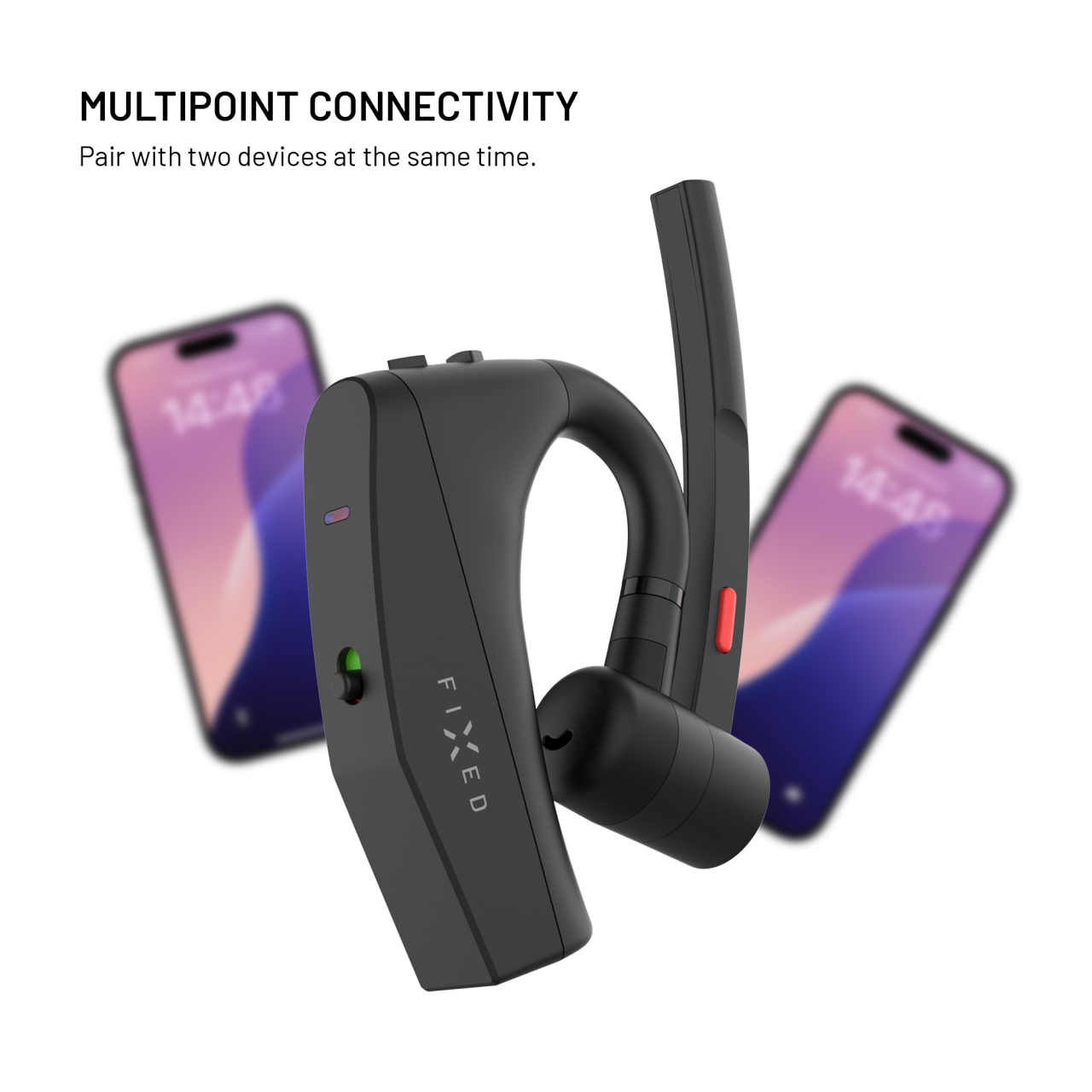 Bluetooth headset s ENC a otevřenou konstrukcí - Fixed Talk Pro, černý