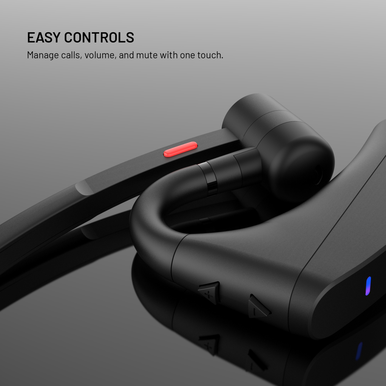Bluetooth headset FIXED Talk Pro s ENC a otevřenou konstrukcí, černý