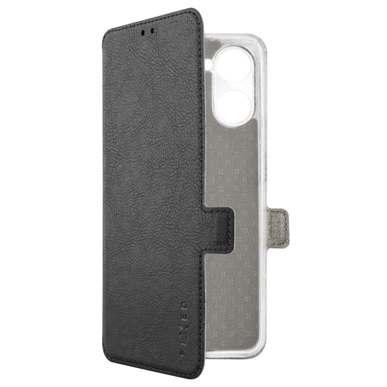 FIXED Tenké pouzdro typu kniha Topic pro Realme V30, černé