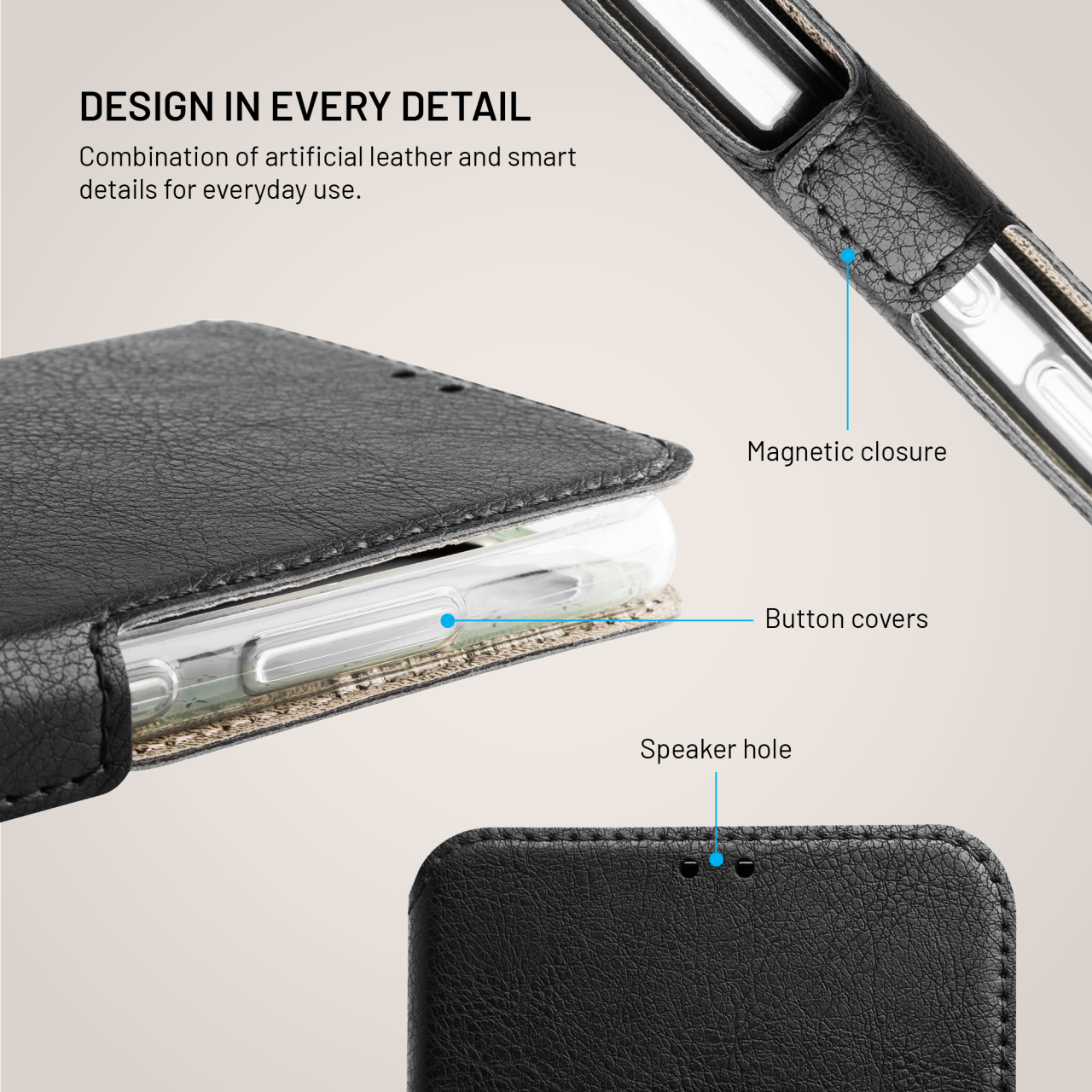 FIXED Tenké pouzdro typu kniha Topic pro Motorola Moto G34 5G, černé