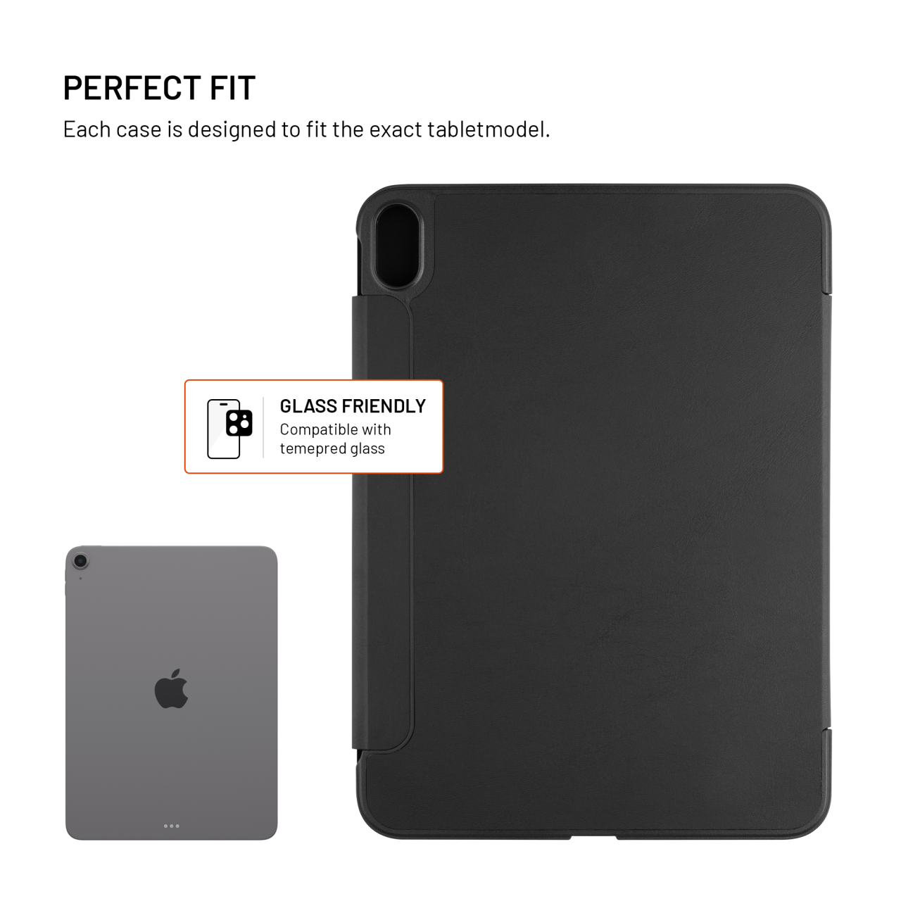 Pouzdro FIXED Trinity Case pro Apple iPad 10,9" (2022)/iPad 11" (2025) se stojánkem, černé