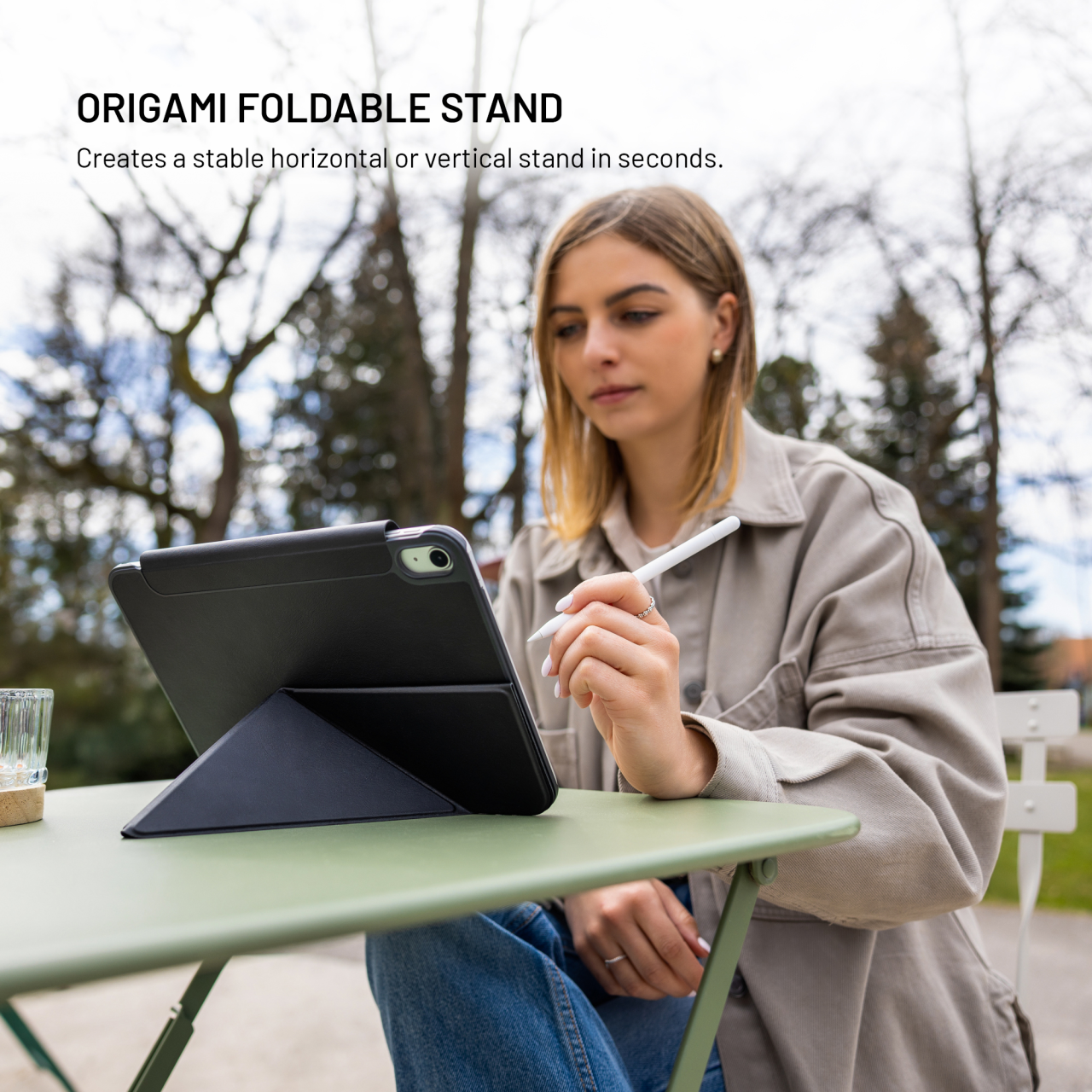 Pouzdro FIXED Trinity Case pro Apple iPad Pro 11" M4 (2024) se stojánkem, černé