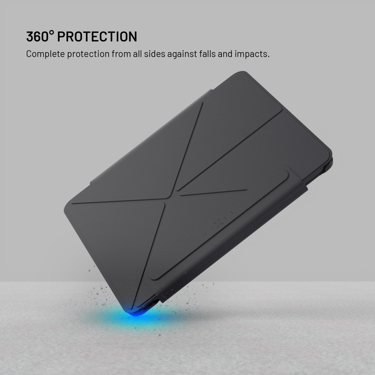 Pouzdro FIXED Trinity Case pro Apple iPad Pro 11" (2018-2022)/iPad Air (2020/2022/2024/2025) se stojánkem, černé