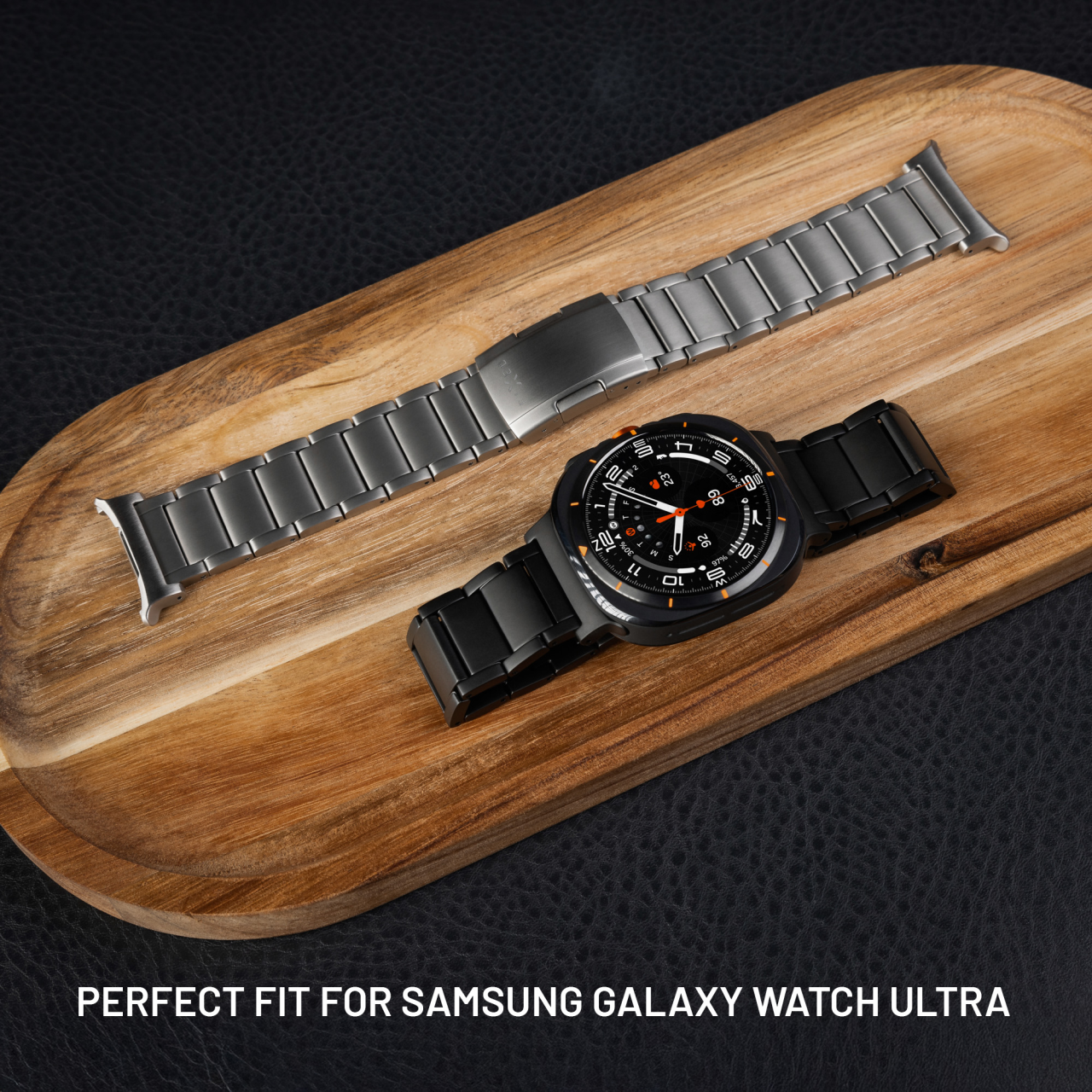 Titanový řemínek FIXED Titanium Strap pro smartwatch Samsung Galaxy Watch Ultra, černý