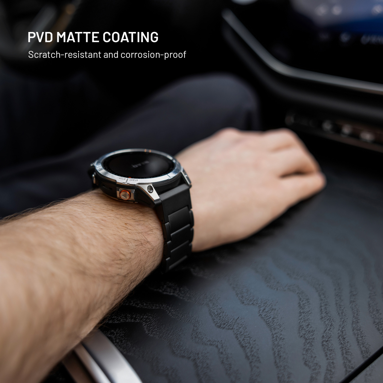 Titanový řemínek FIXED Titanium Strap pro smartwatch Samsung Galaxy Watch Ultra, černý