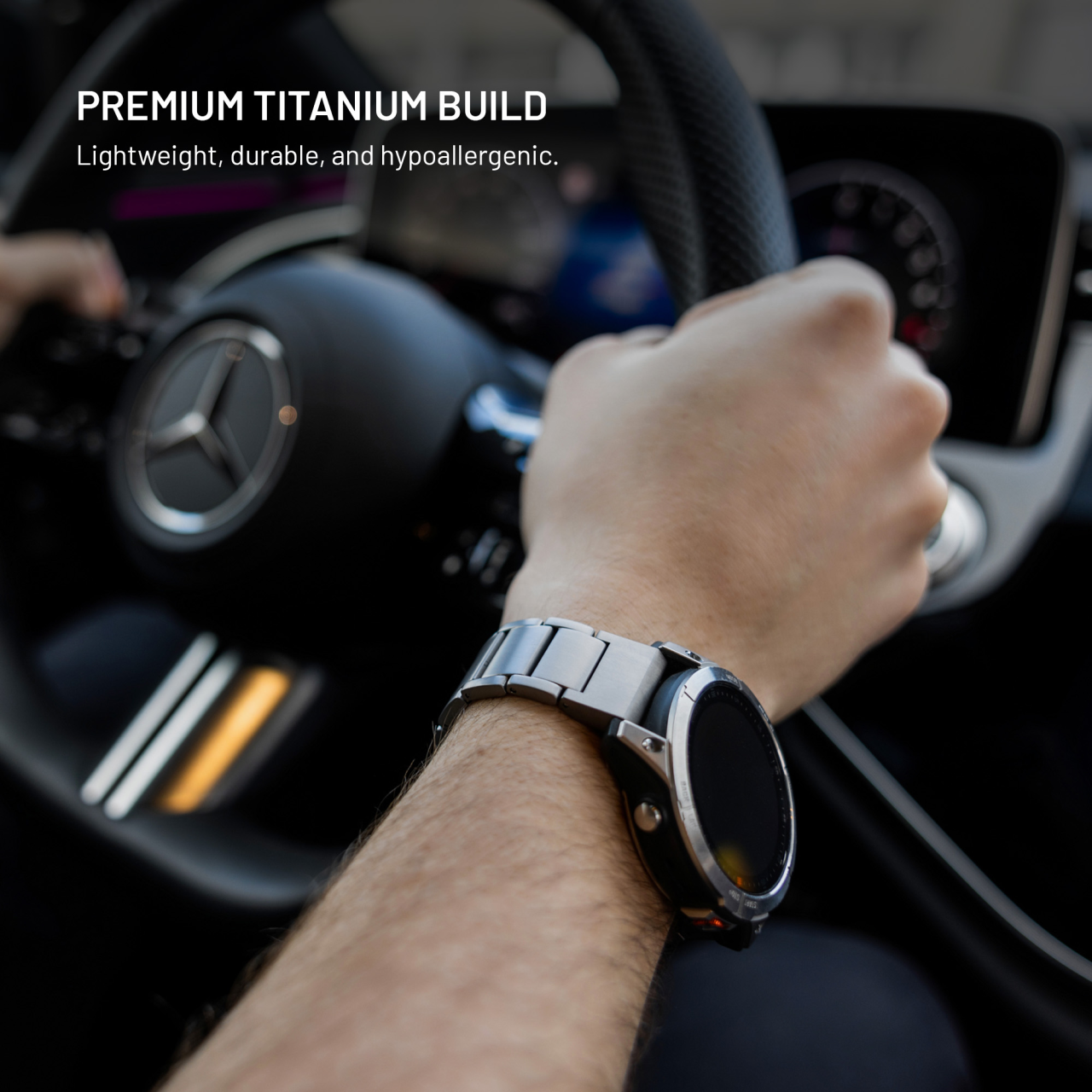 Titanový řemínek FIXED Titanium Strap pro smartwatch Samsung Galaxy Watch Ultra, přírodní titan