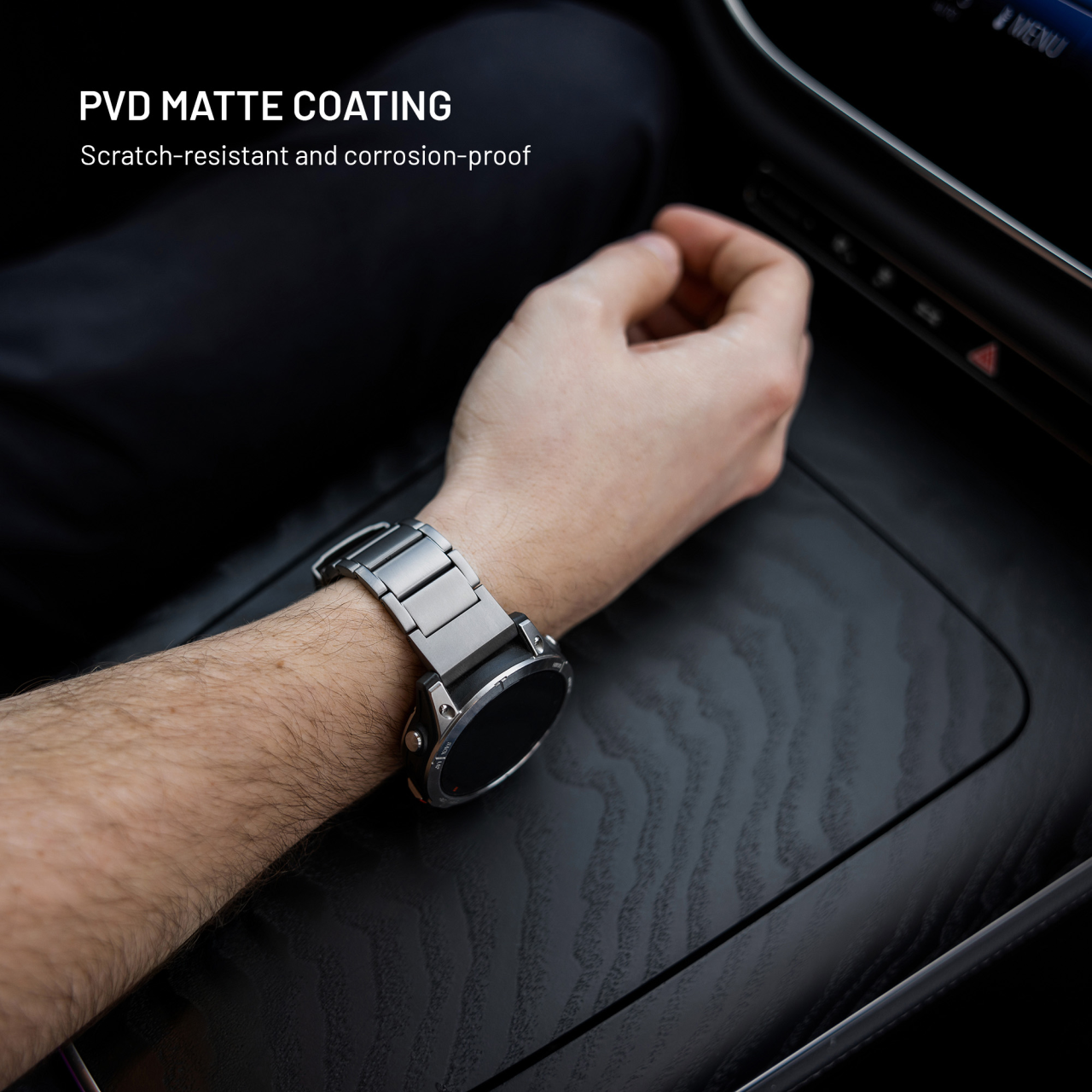 Titanový řemínek FIXED Titanium Strap pro smartwatch Samsung Galaxy Watch Ultra, přírodní titan