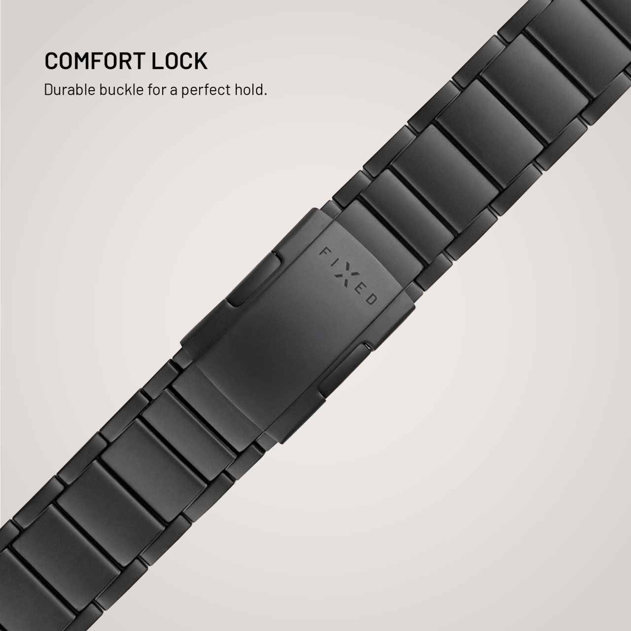 Titanový řemínek FIXED Titanium Strap pro Apple Watch 44/45/46/49mm, černý