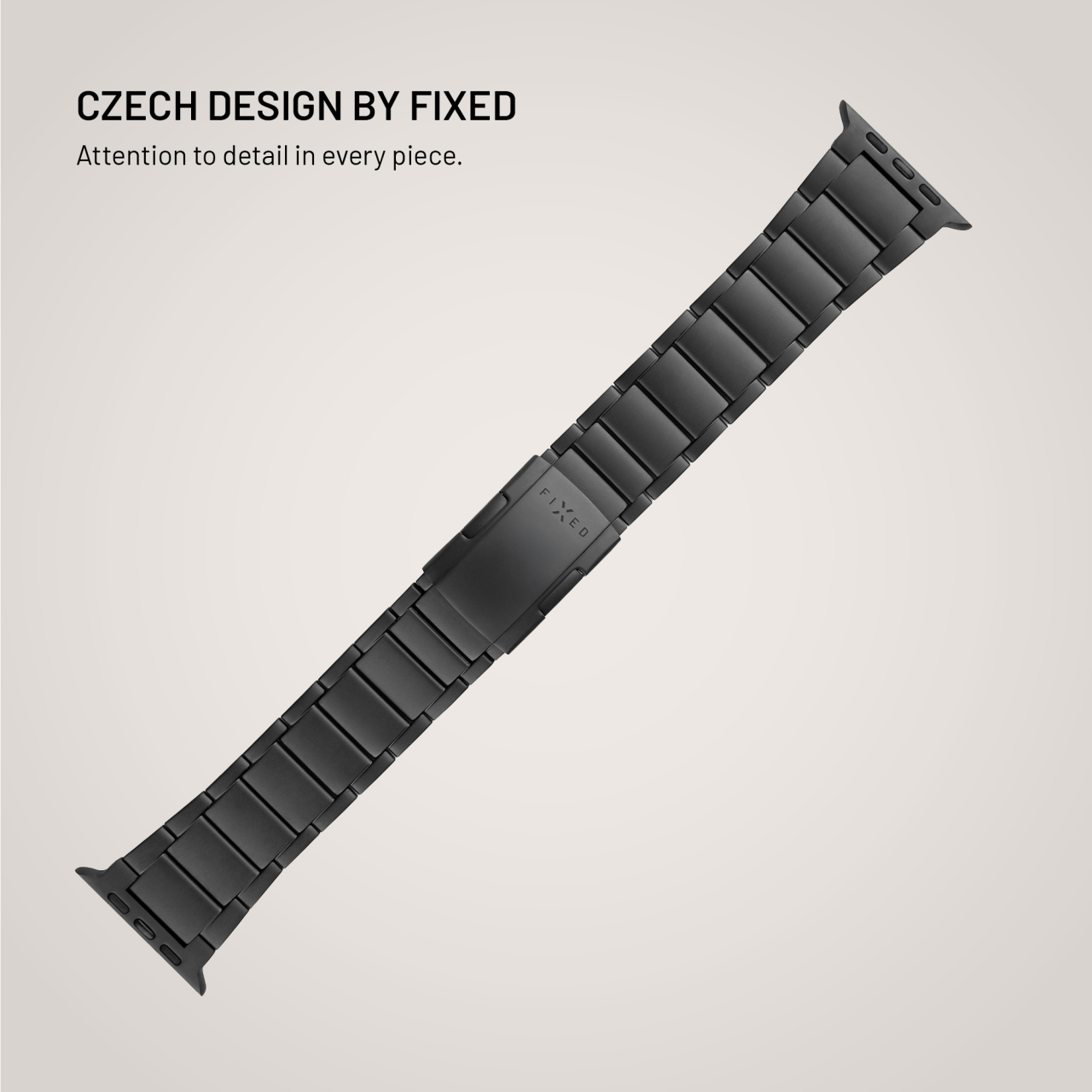 Titanový řemínek FIXED Titanium Strap pro Apple Watch 44/45/46/49mm, černý