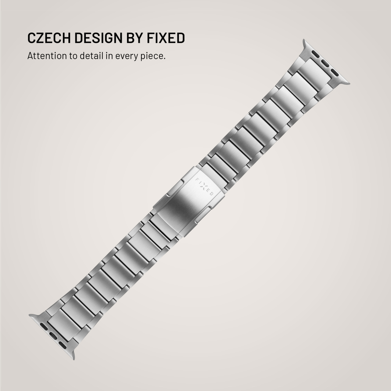 Titanový řemínek FIXED Titanium Strap pro Apple Watch 44/45/46/49mm, přírodní titan
