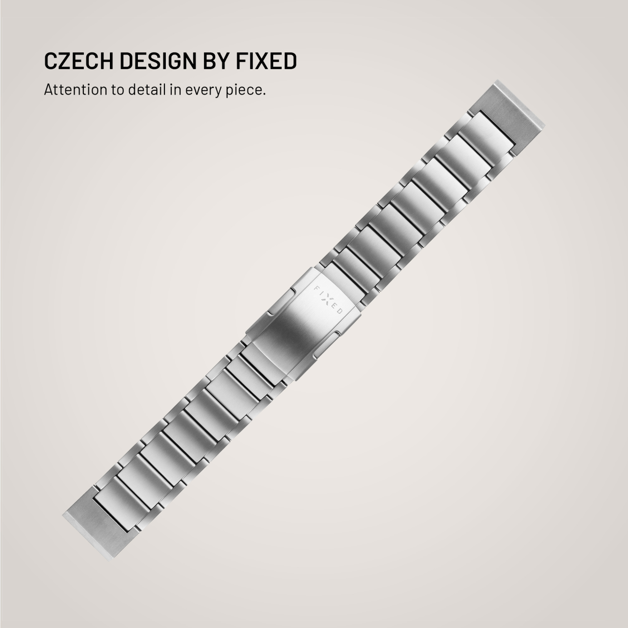 Titanový řemínek FIXED Titanium Strap pro Garmin QuickFit 22mm, přírodní titan