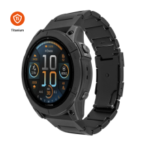Titanový řemínek FIXED Titanium Strap pro Garmin QuickFit 26mm, černý