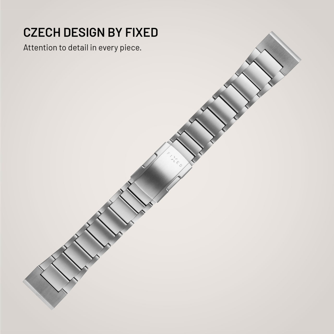 Titanový řemínek FIXED Titanium Strap pro Garmin QuickFit 26mm, přírodní titan
