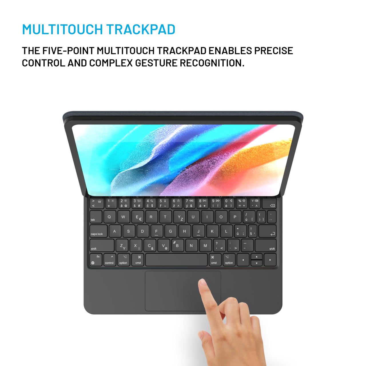 FIXED Pouzdro s bezdrátovou klávesnicí Typee pro Apple iPad 10,9" (2022)/iPad 11" (2025), CZ, černé
