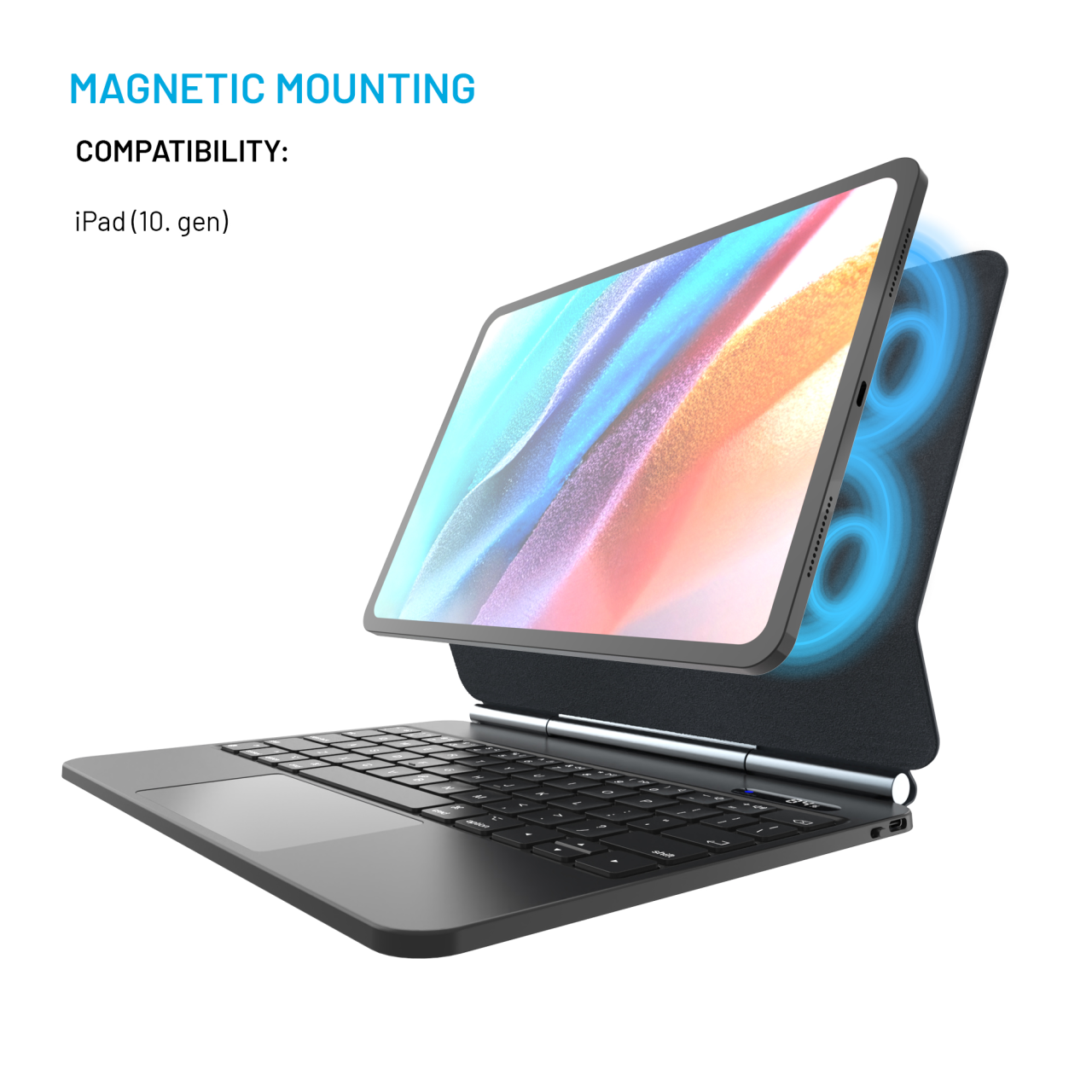 FIXED Pouzdro s bezdrátovou klávesnicí Typee pro Apple iPad 10,9" (2022)/iPad 11" (2025), EN, černé