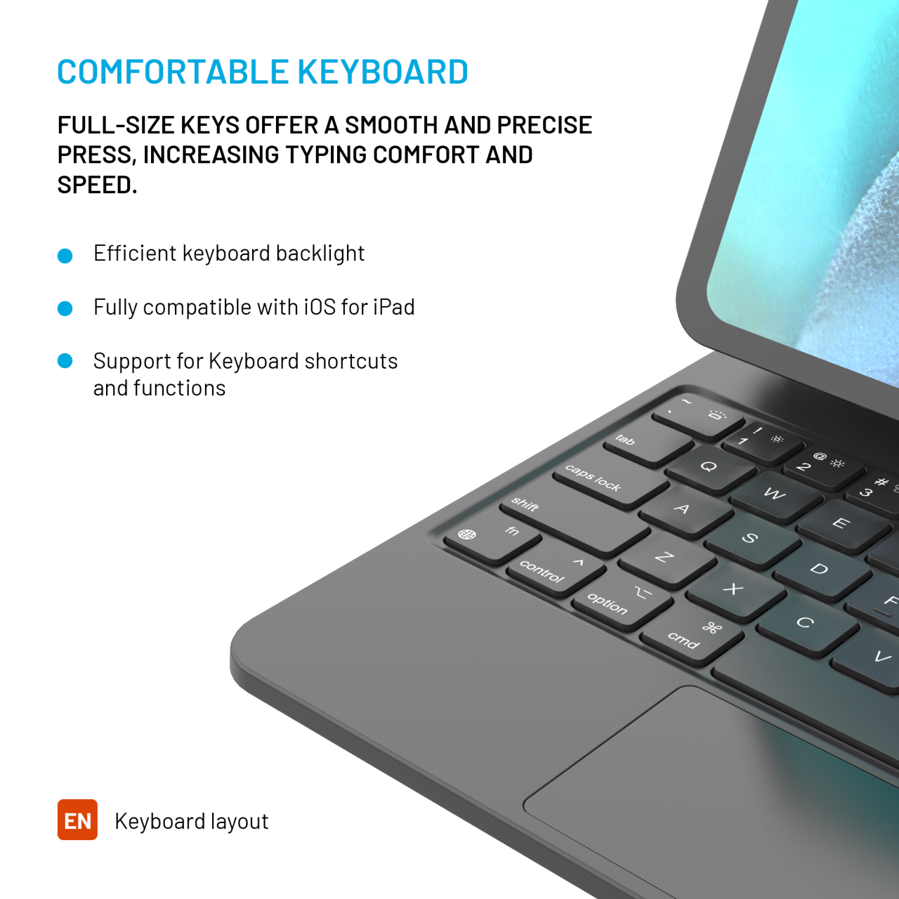 FIXED Pouzdro s bezdrátovou klávesnicí Typee pro Apple iPad Pro 11" M4 2024, EN, černé