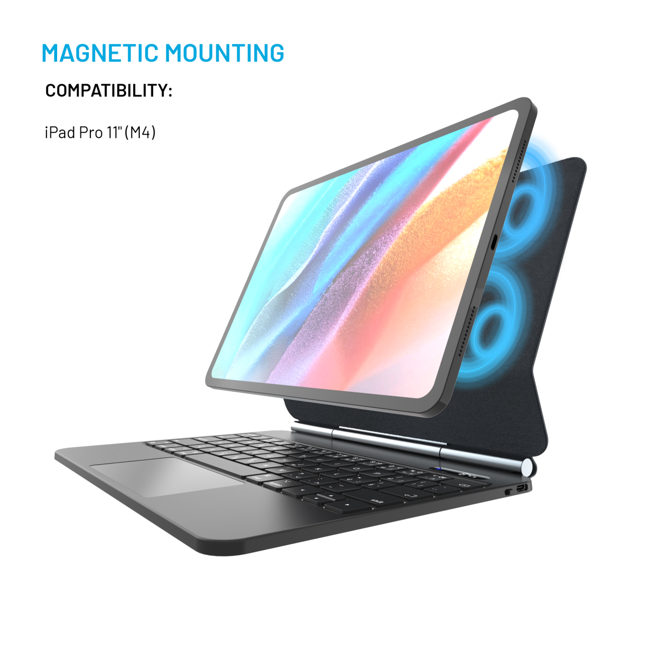 FIXED Pouzdro s bezdrátovou klávesnicí Typee pro Apple iPad Pro 11" M4 2024, EN, černé