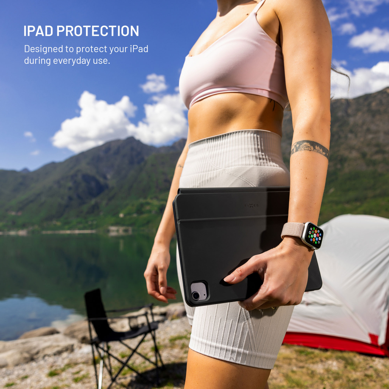Pouzdro s bezdrátovou klávesnicí pro Apple iPad Pro 11" (2018-2022)/iPad Air (2020-2026), HU - Fixed Typee Alu, černé